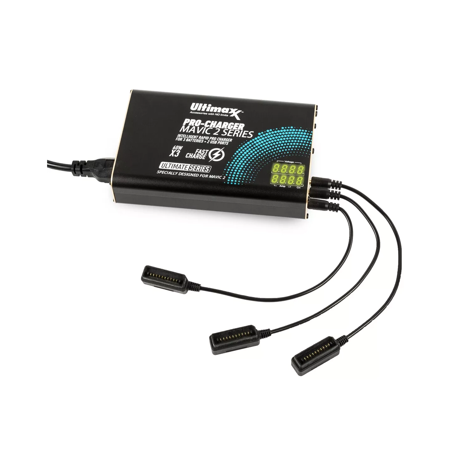 Chargeur de batterie rapide intelligent Mavic 2 Pro Zoom pour 3 batteries + 2 ports USB