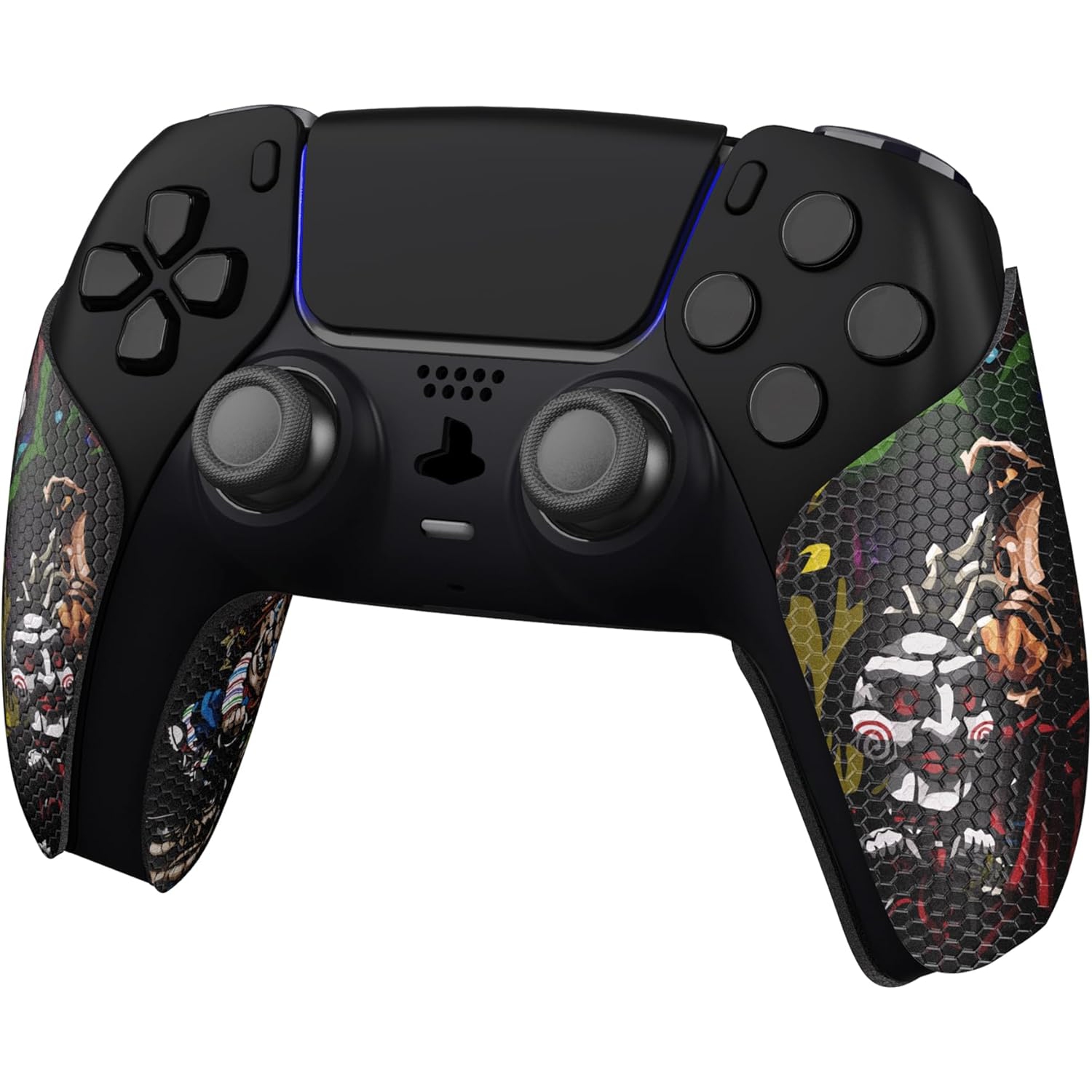 Prise de manette absorbant la sueur de PlayVital pour manette de PS5, prises antidérapantes en caoutchouc souple pour manette de PS5, Scary Party