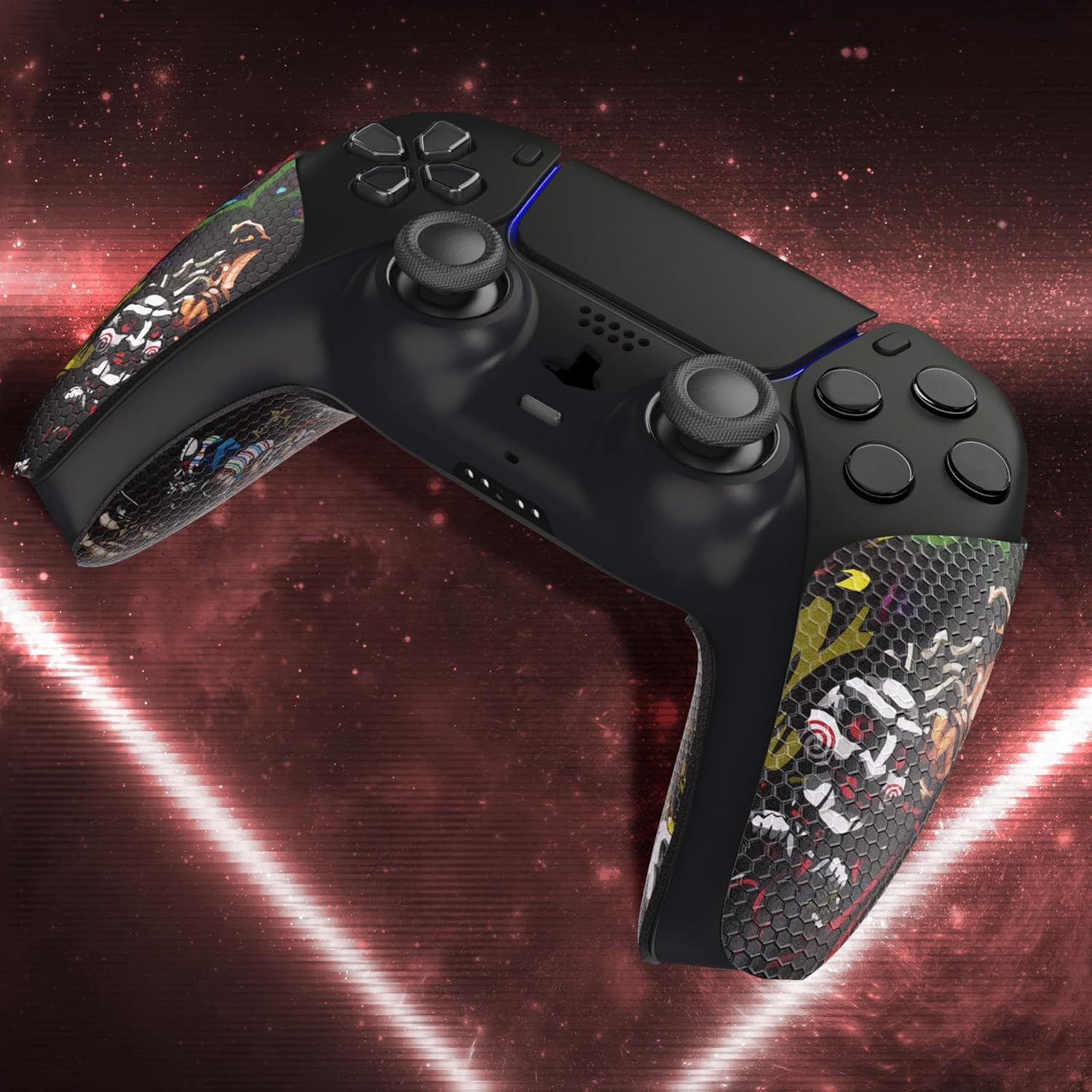 Prise de manette absorbant la sueur de PlayVital pour manette de PS5, prises antidérapantes en caoutchouc souple pour manette de PS5, Scary Party