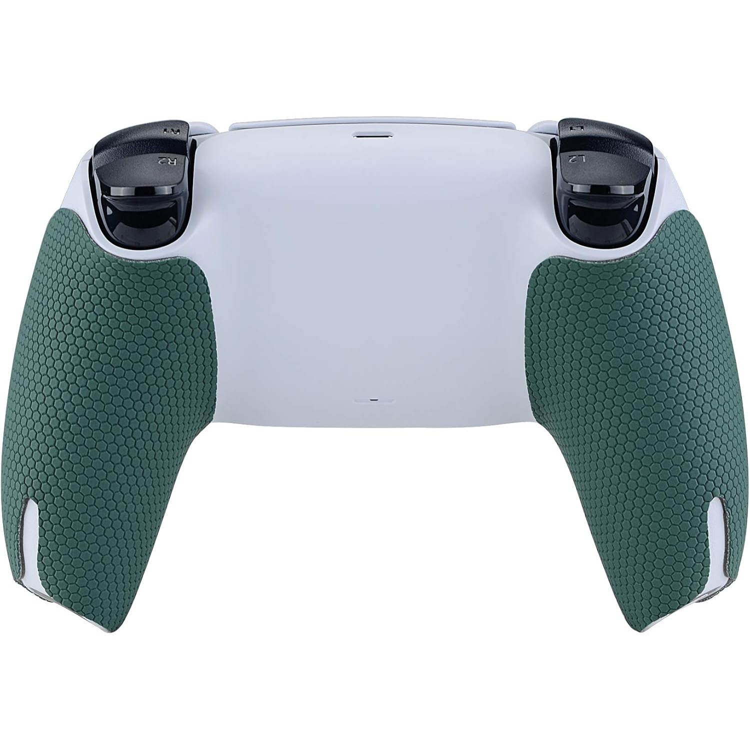 PlayVital Sweat-Absorbent Controller Grip for PS5 Controller, Anti-Skid Soft Rubber Pads Handle Grips for PS5 Controller,Pine Green