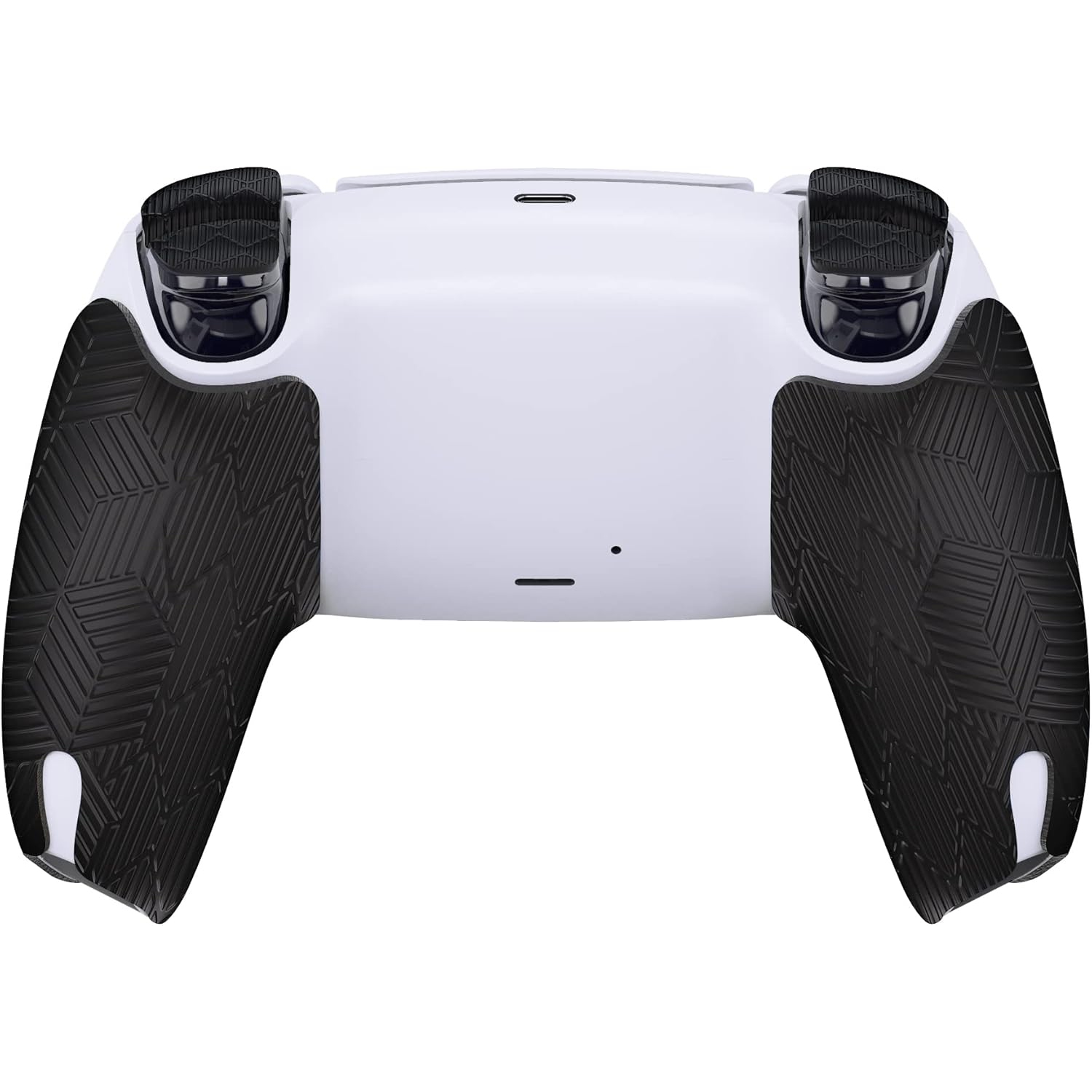 PlayVital Sweat-Absorbent Controller Grip for PS5 Controller, Anti-Skid Soft Rubber Pads Handle Grips for PS5 Controller,Silicone Black