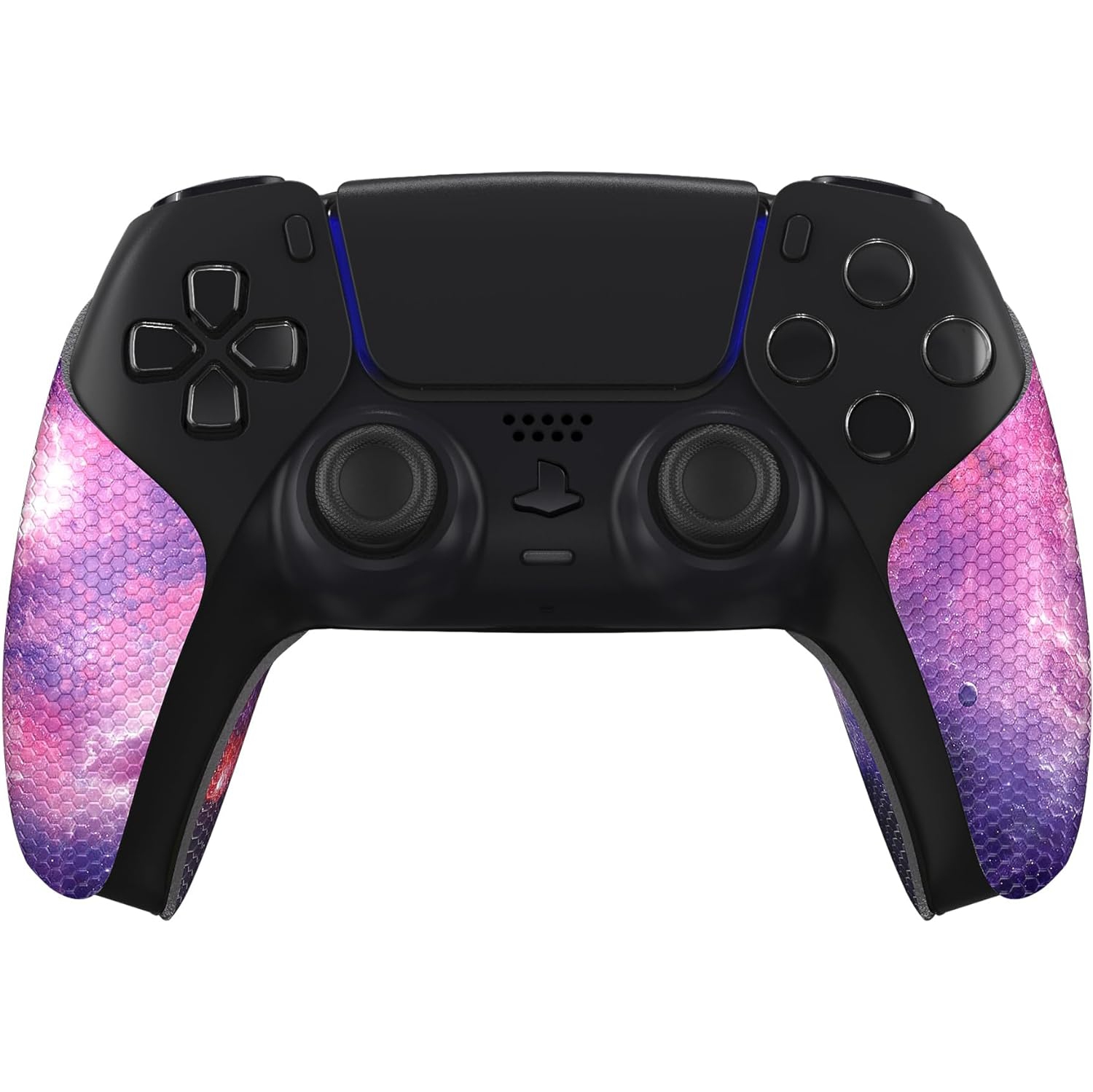PlayVital Sweat-Absorbent Controller Grip for PS5 Controller, Anti-Skid Soft Rubber Pads Handle Grips for PS5 Controller,Nebula Galaxy