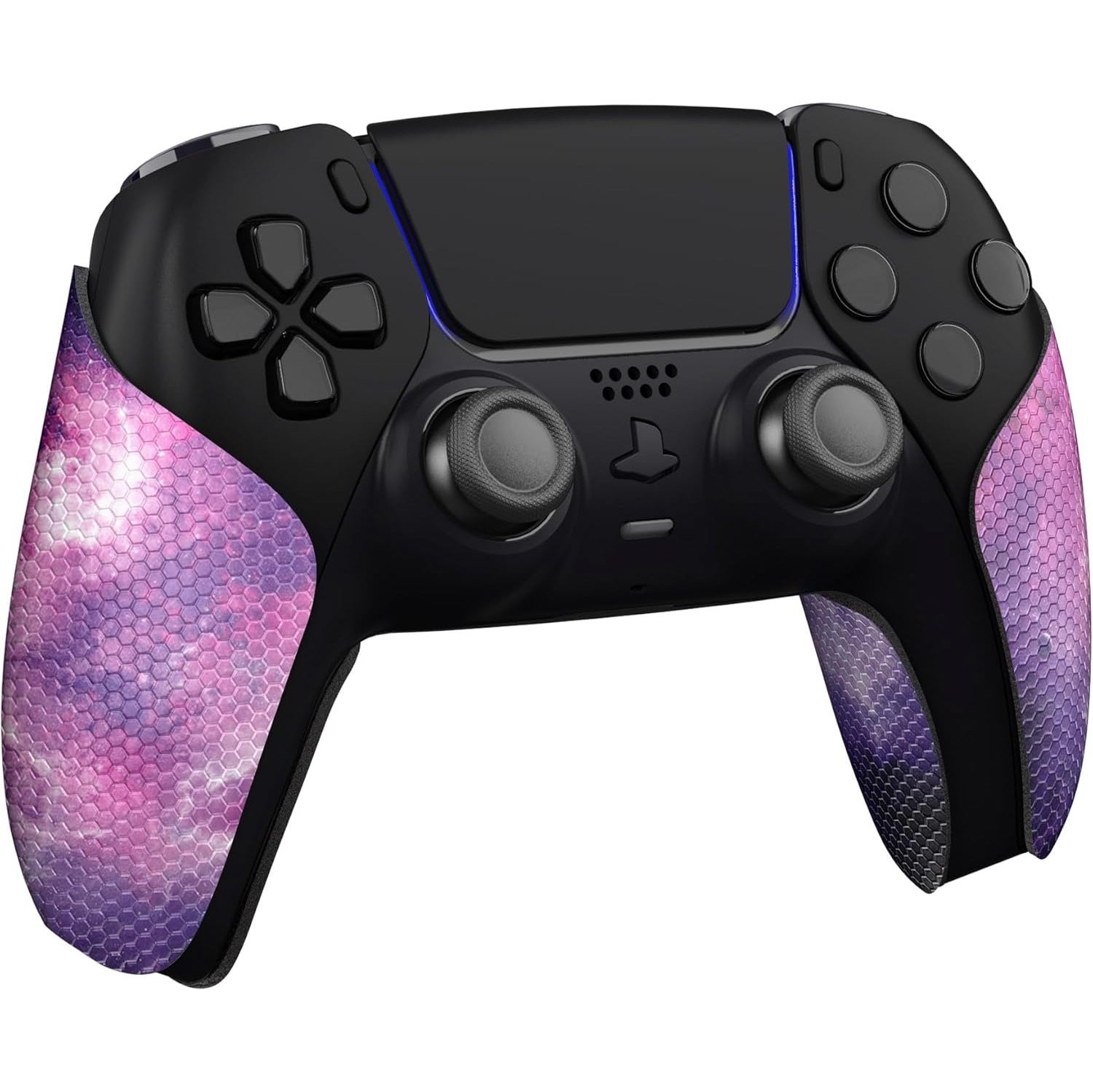 PlayVital Sweat-Absorbent Controller Grip for PS5 Controller, Anti-Skid Soft Rubber Pads Handle Grips for PS5 Controller,Nebula Galaxy