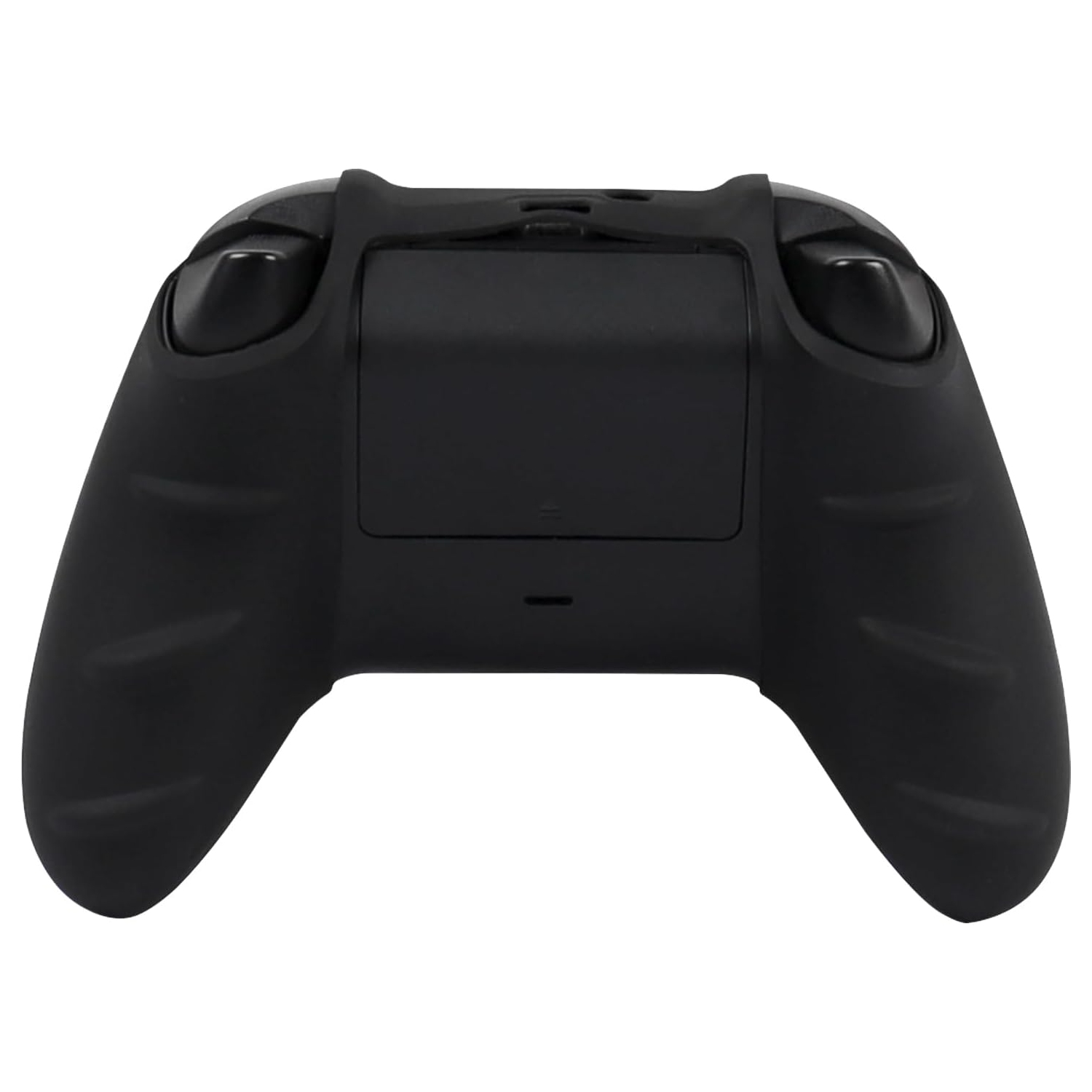 Habillages de manette pour PS4, habillage de manette en silicone compatible/manette PS4 Slim/PS4 Pro avec 2 capuchons antidérapants, noir mythe