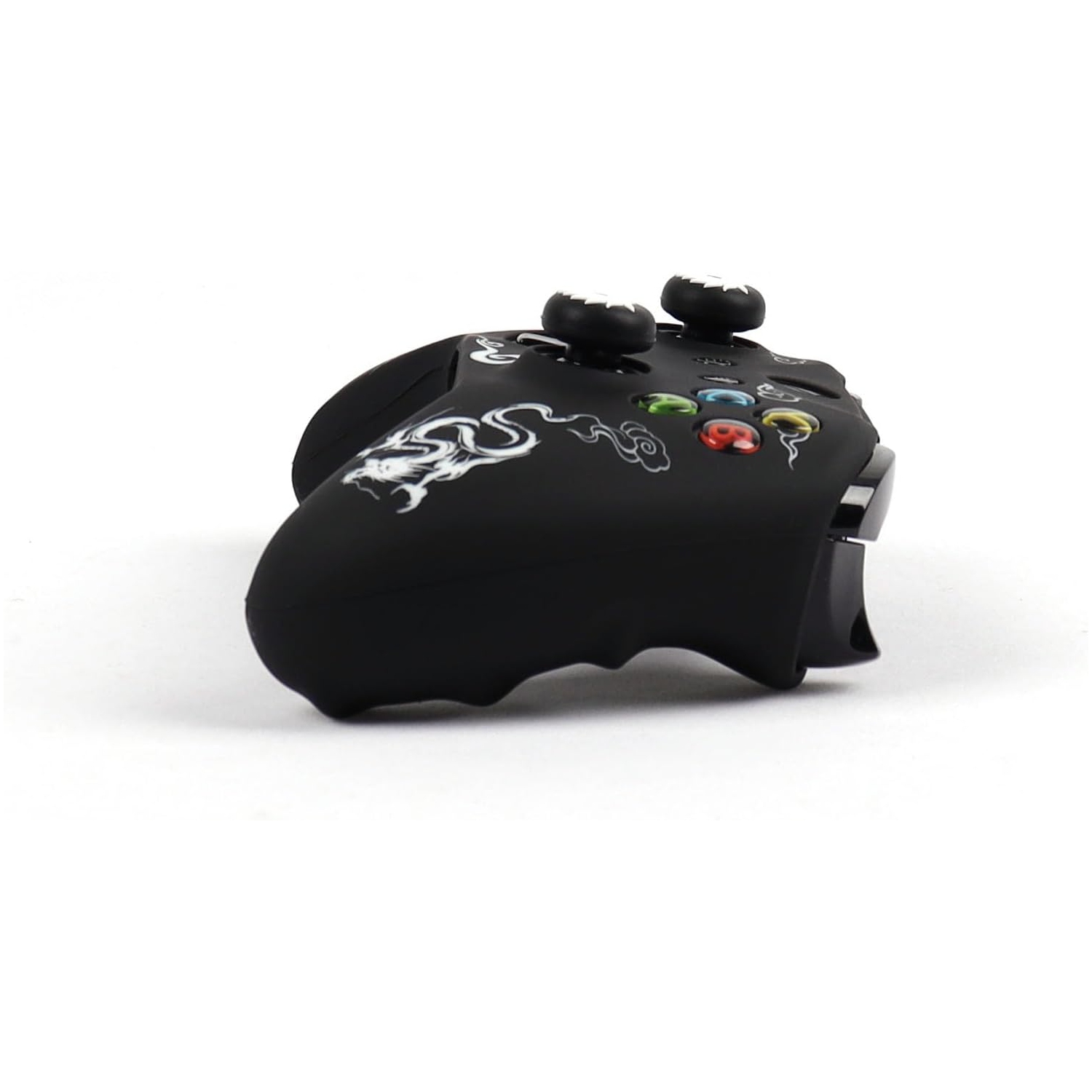 Habillages de manette pour PS4, habillage de manette en silicone compatible/manette PS4 Slim/PS4 Pro avec 2 capuchons antidérapants mignons, dragon