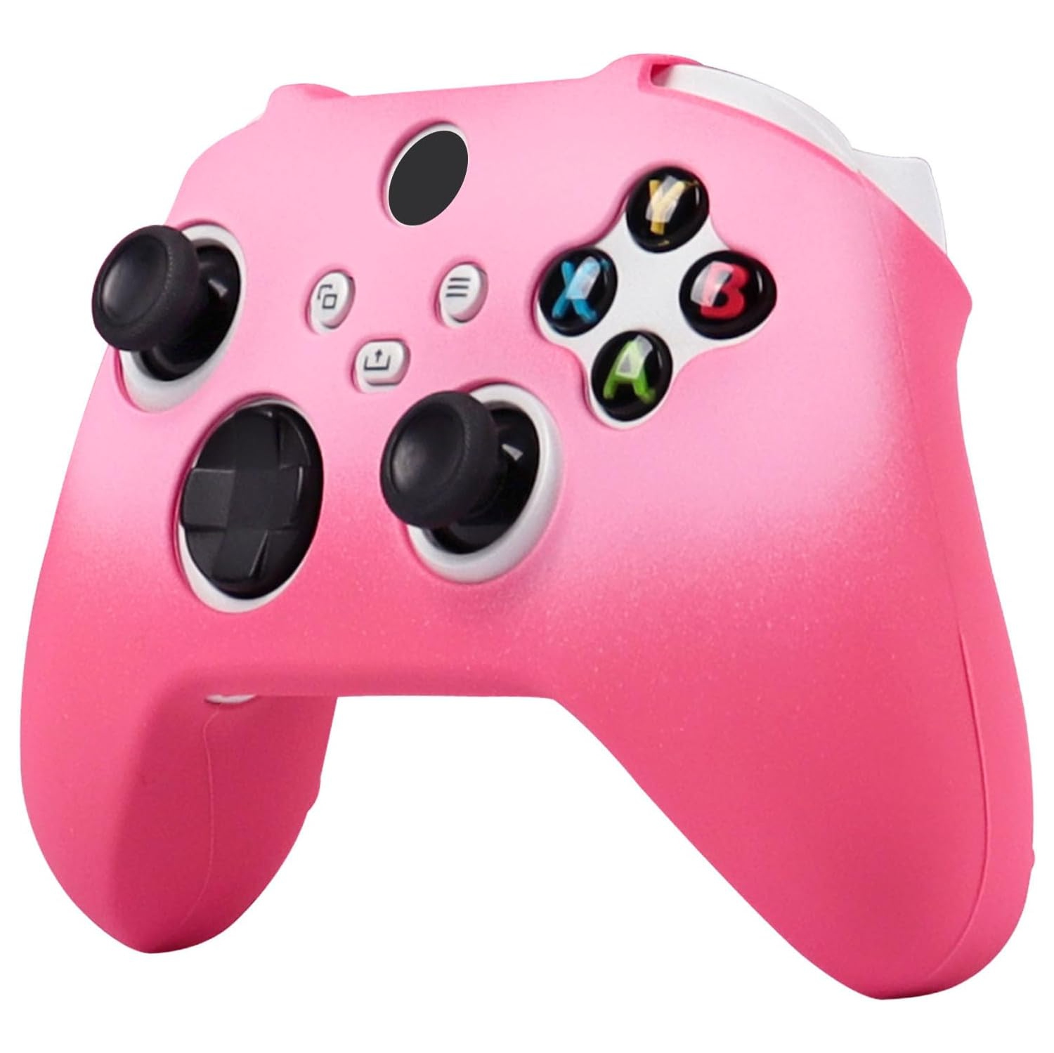 Controller Skins for PS4, Silicone Controller Cover Skin Protector Compatible /PS4 Slim/PS4 Pro Controller with 2 Cute Thumb Grips Caps,Pink Red