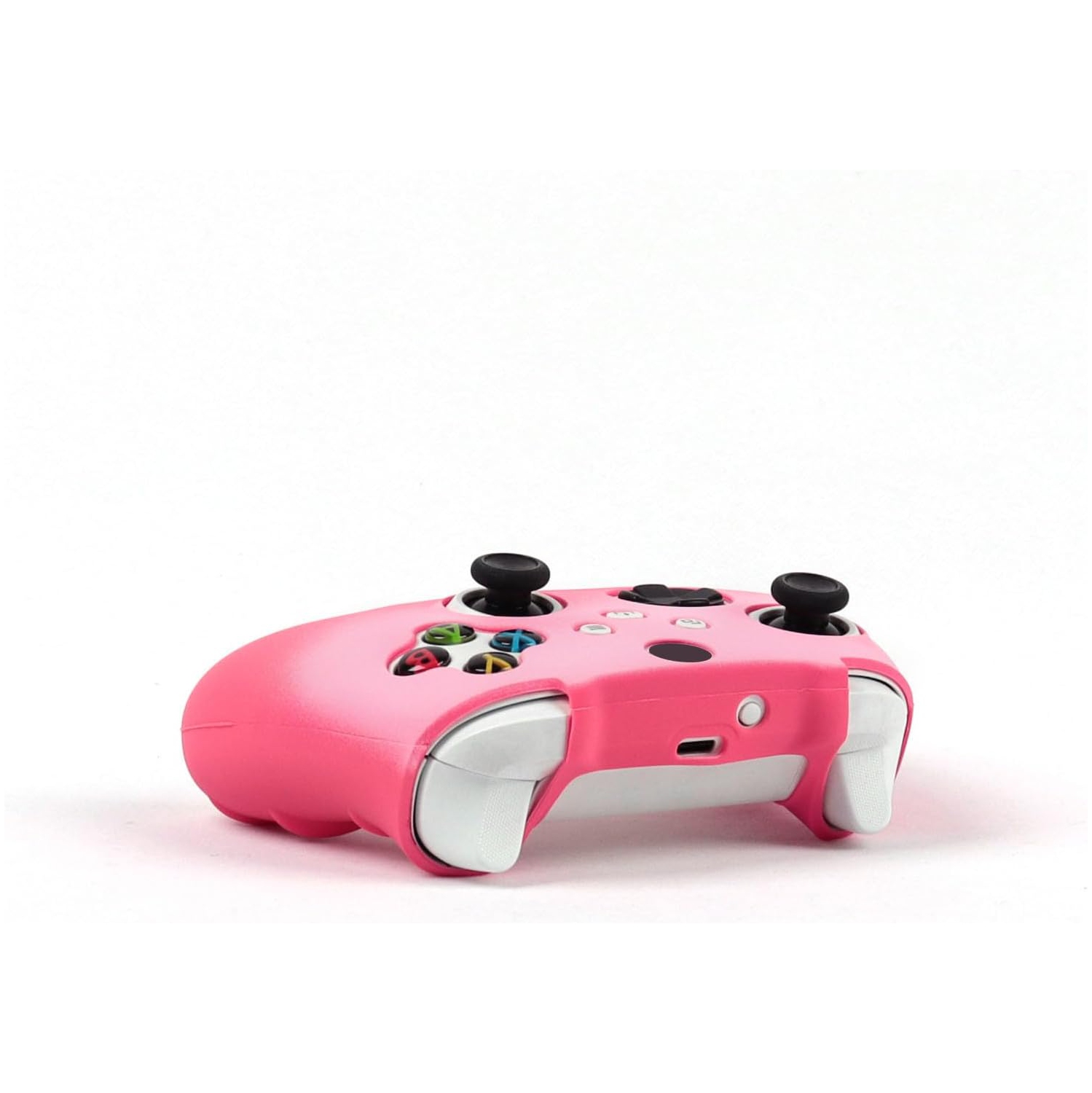 Controller Skins for PS4, Silicone Controller Cover Skin Protector Compatible /PS4 Slim/PS4 Pro Controller with 2 Cute Thumb Grips Caps,Pink Red