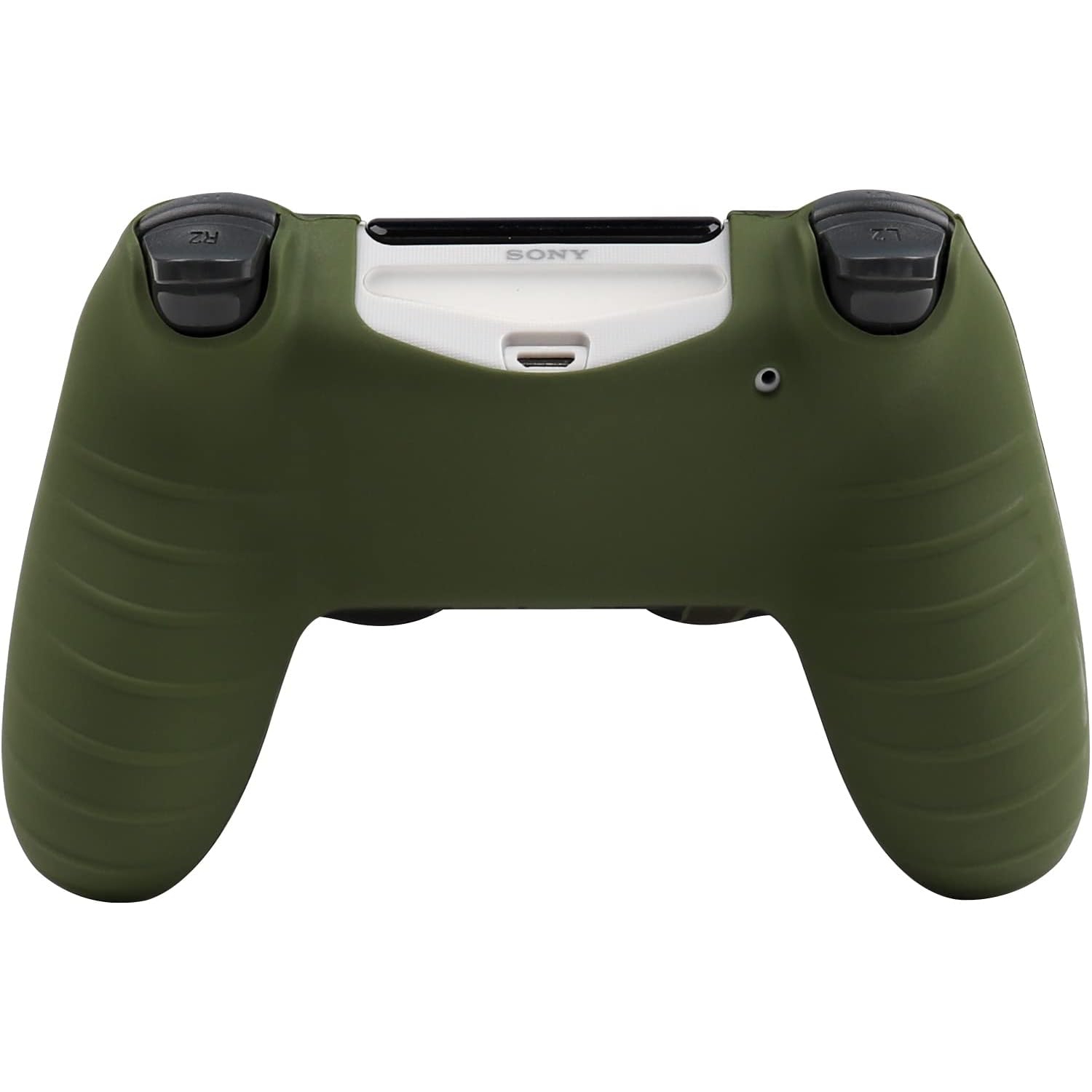Habillages de manette pour PS4, habillage de manette en silicone compatible/manette PS4 Slim/PS4 Pro avec 2 capuchons antidérapants mignons, vert