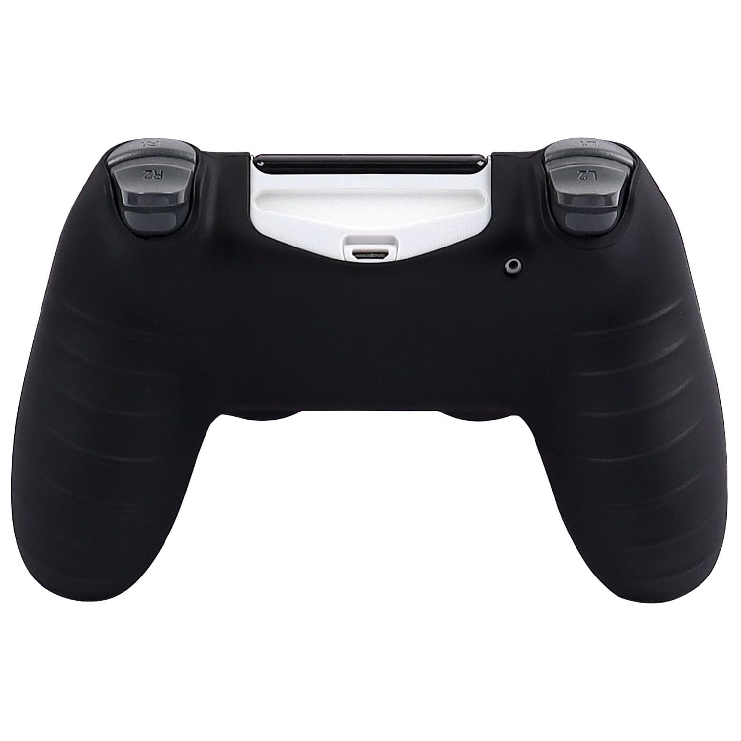 Controller Skins for PS4, Silicone Controller Cover Skin Protector Compatible /PS4 Slim/PS4 Pro Controller with 2 Cute Thumb Grips Caps,Black Red