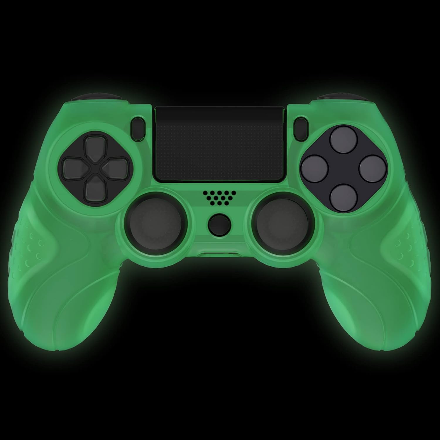 Étui souple ergonomique antidérapant pour manette PS4 Guardian Edition de PlayVital, protecteur en caoutchouc avec capuchons pour manette PS4