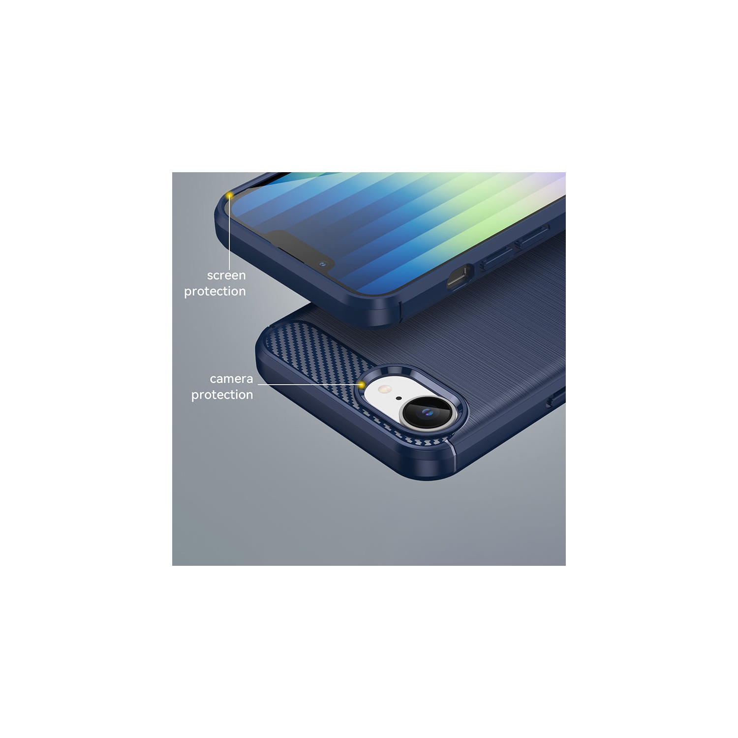 Étui en métal brossé noir de PANDACO pour iPhone 16e