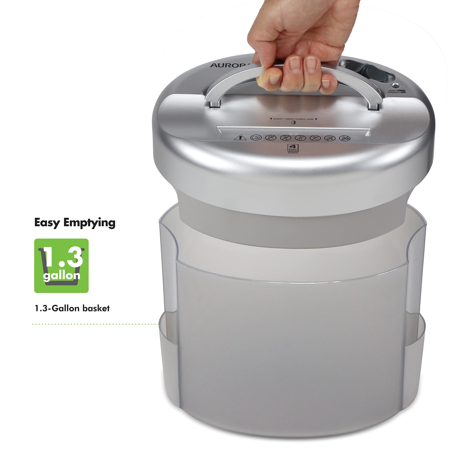 Desktop-Style Cross-Cut Paper Shredder, 4-Sheet Crosscut Desktop