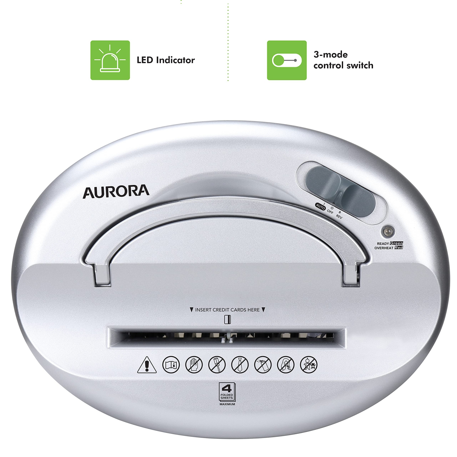 Desktop-Style Cross-Cut Paper Shredder, 4-Sheet Crosscut Desktop