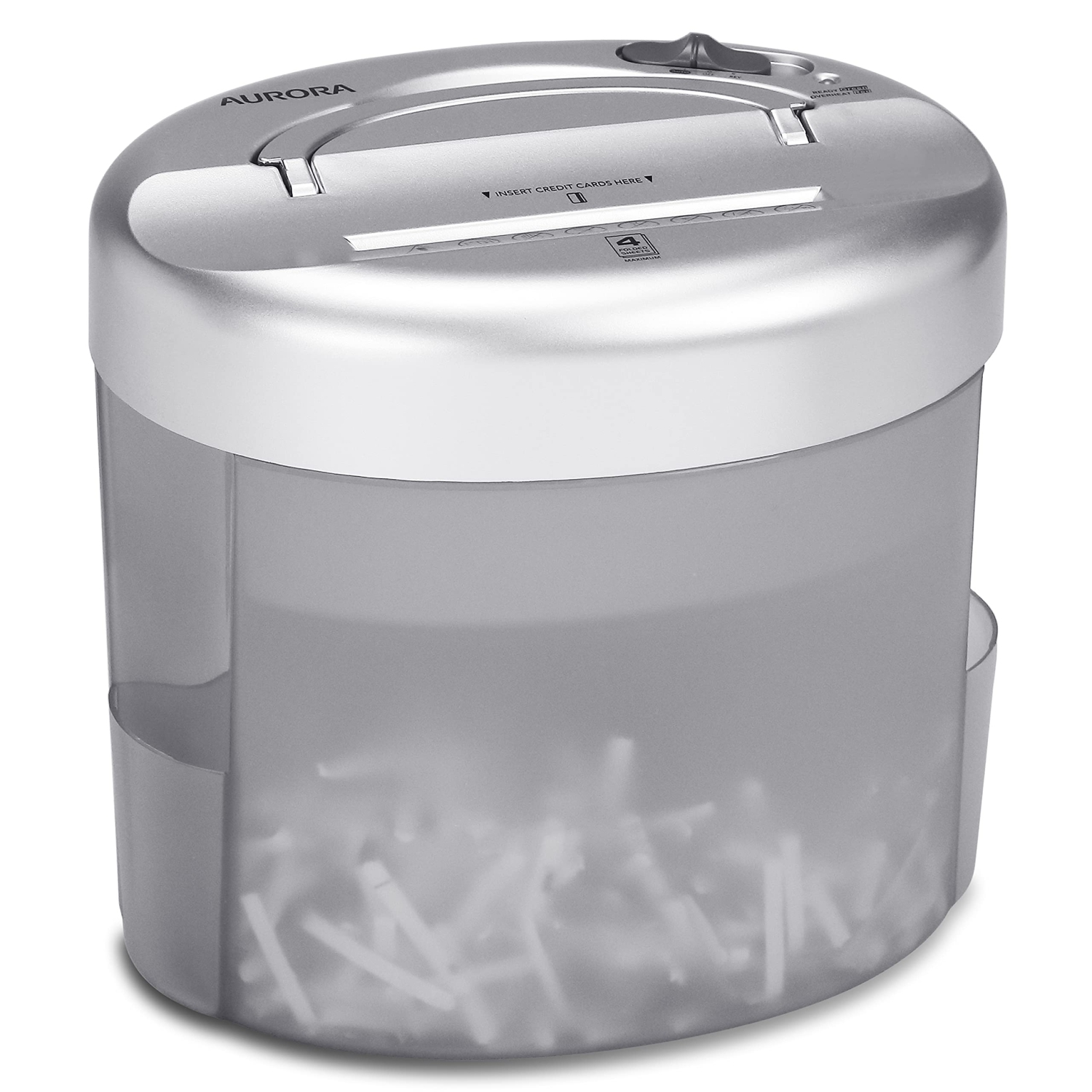 Desktop-Style Cross-Cut Paper Shredder, 4-Sheet Crosscut Desktop