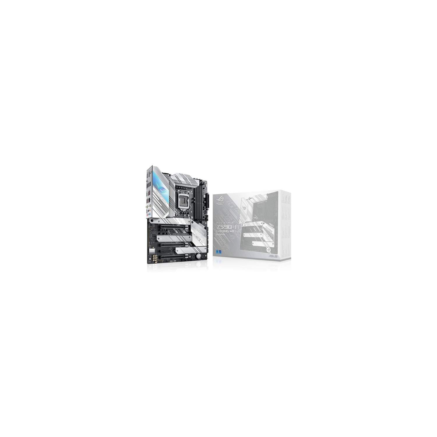 ROG Strix Z590-A Gaming WiFi 6 LGA 1200(Intel® 11th/10thGen) ATX White Scheme Gaming Motherboard (PCIe 4.0, 14+2 Power Stages, WiFi 6, Intel® 2.5 Gb LAN, Thunderbolt™ 4, 3X M.2/NVM