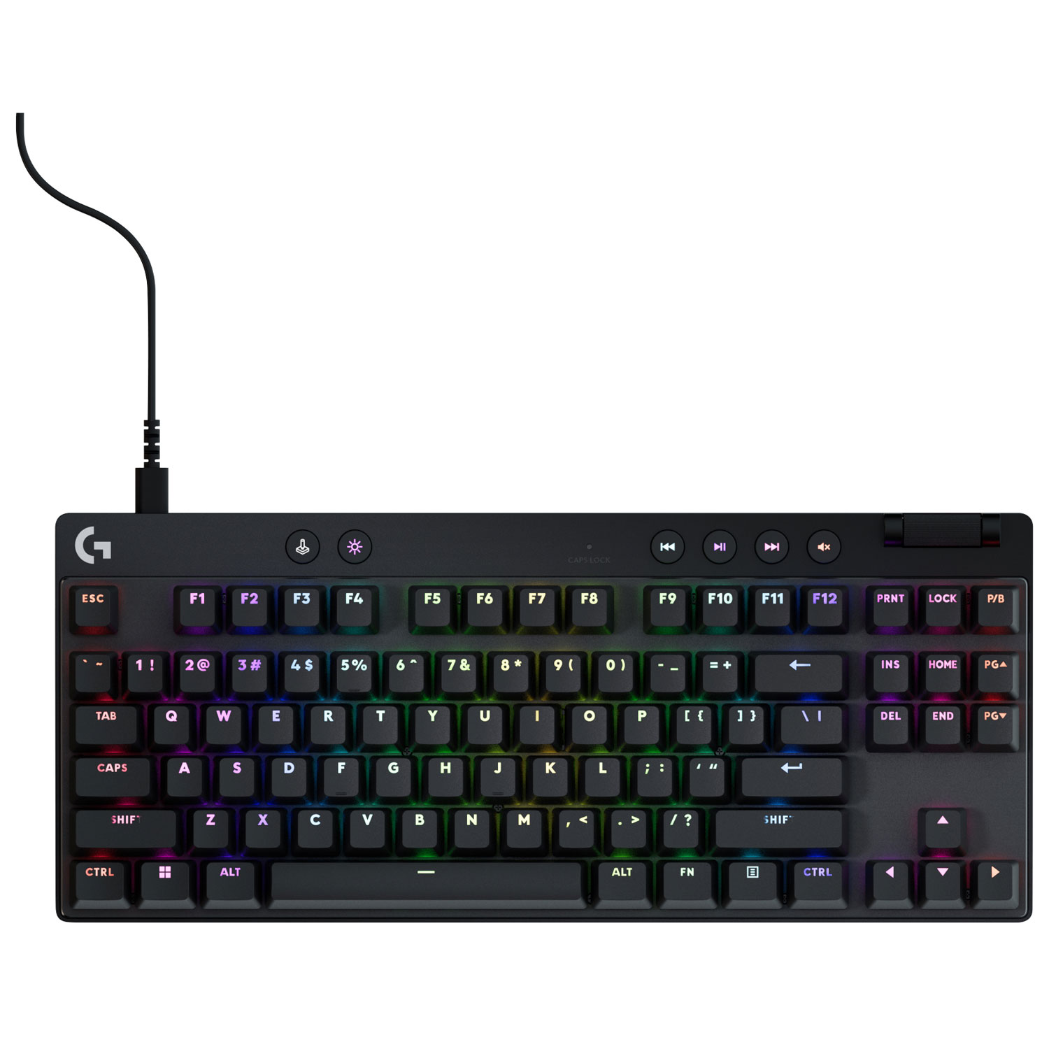 Logitech G PRO X Tenkeyless Rapid Backlit RGB Magnetic Analog Switches Gaming Keyboard - Black - Bilingual