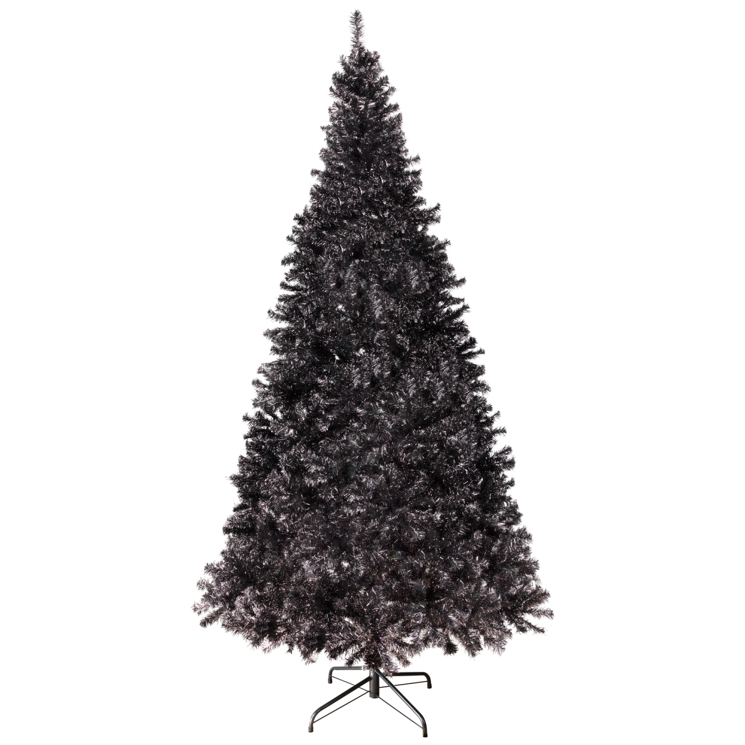 Artificial Tinsel Halloween Tree - 9' - Black - Unlit