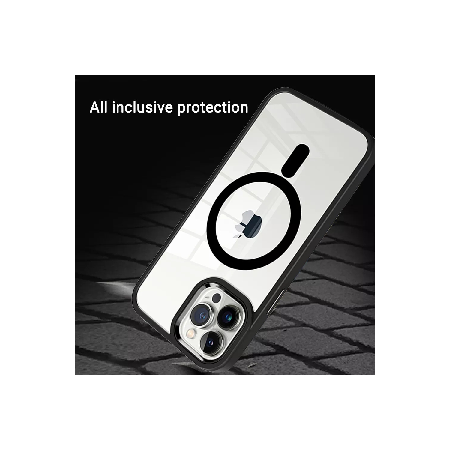 [CS] Transparent Hard PC Hybrid Magnetic MagSafe Case Cover for iPhone 16 Plus, Wine
