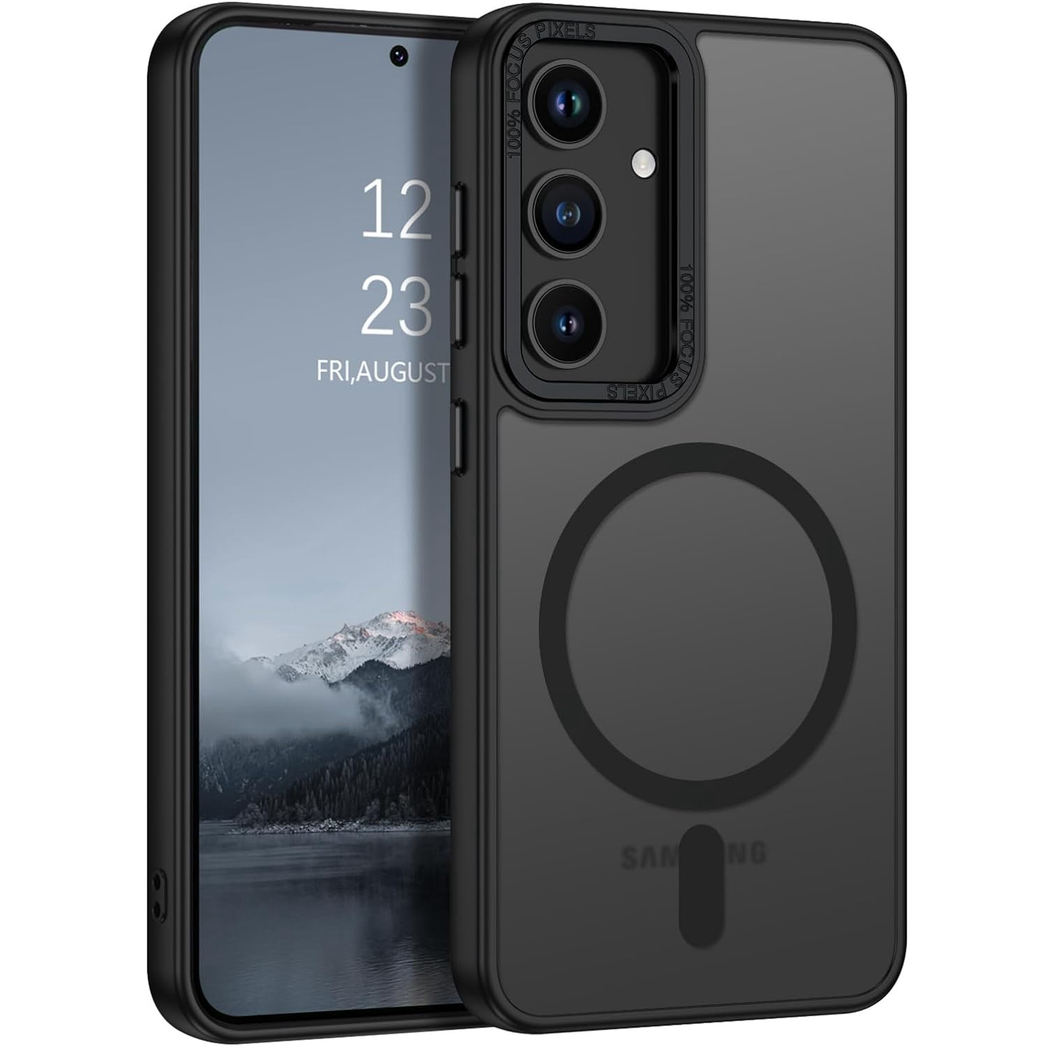 [CS] Matte Silicone Hybrid Magnetic MagSafe Case Cover for Samsung Galaxy S20 FE, Black