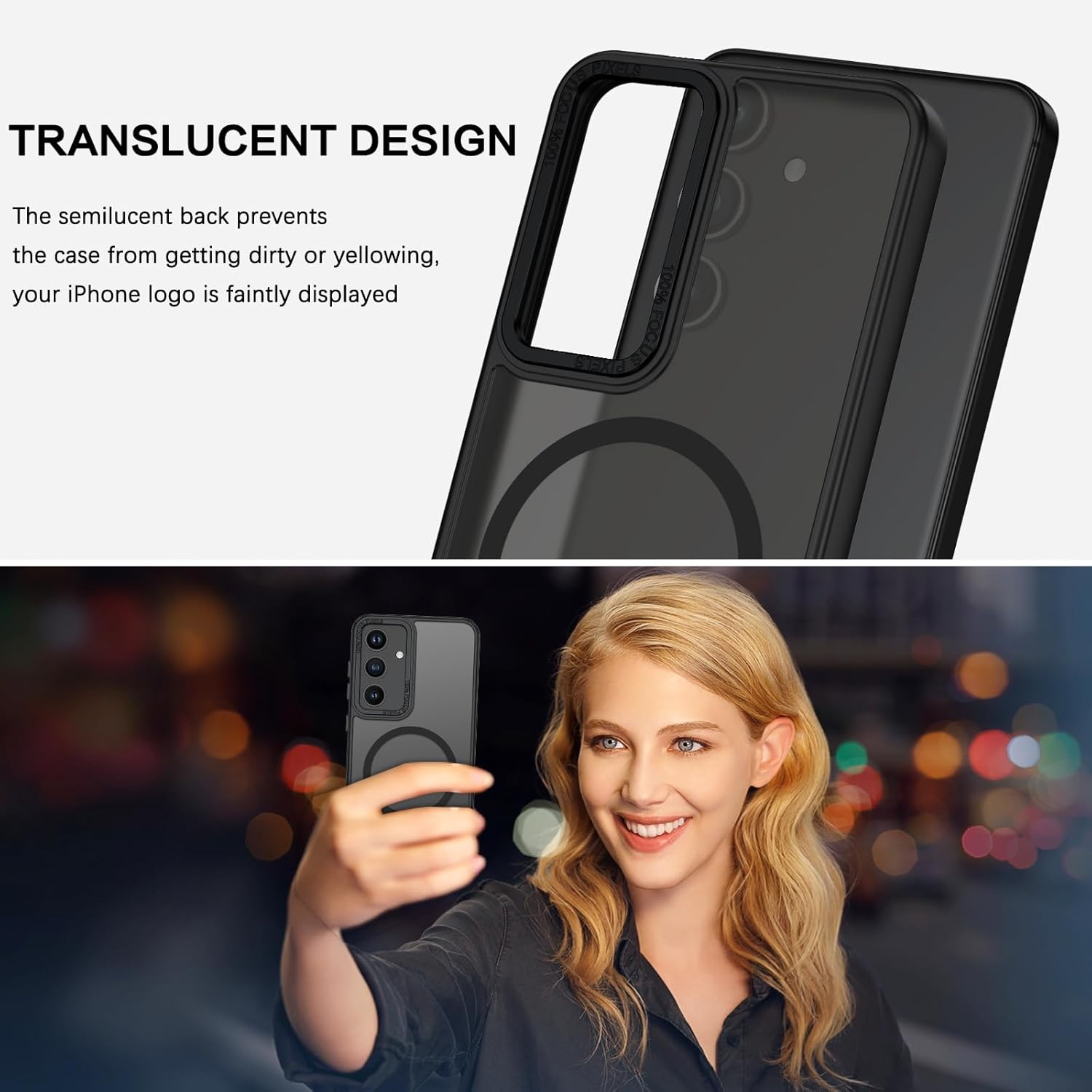 [CS] Matte Silicone Hybrid Magnetic MagSafe Case Cover for Samsung Galaxy S20 FE, Black