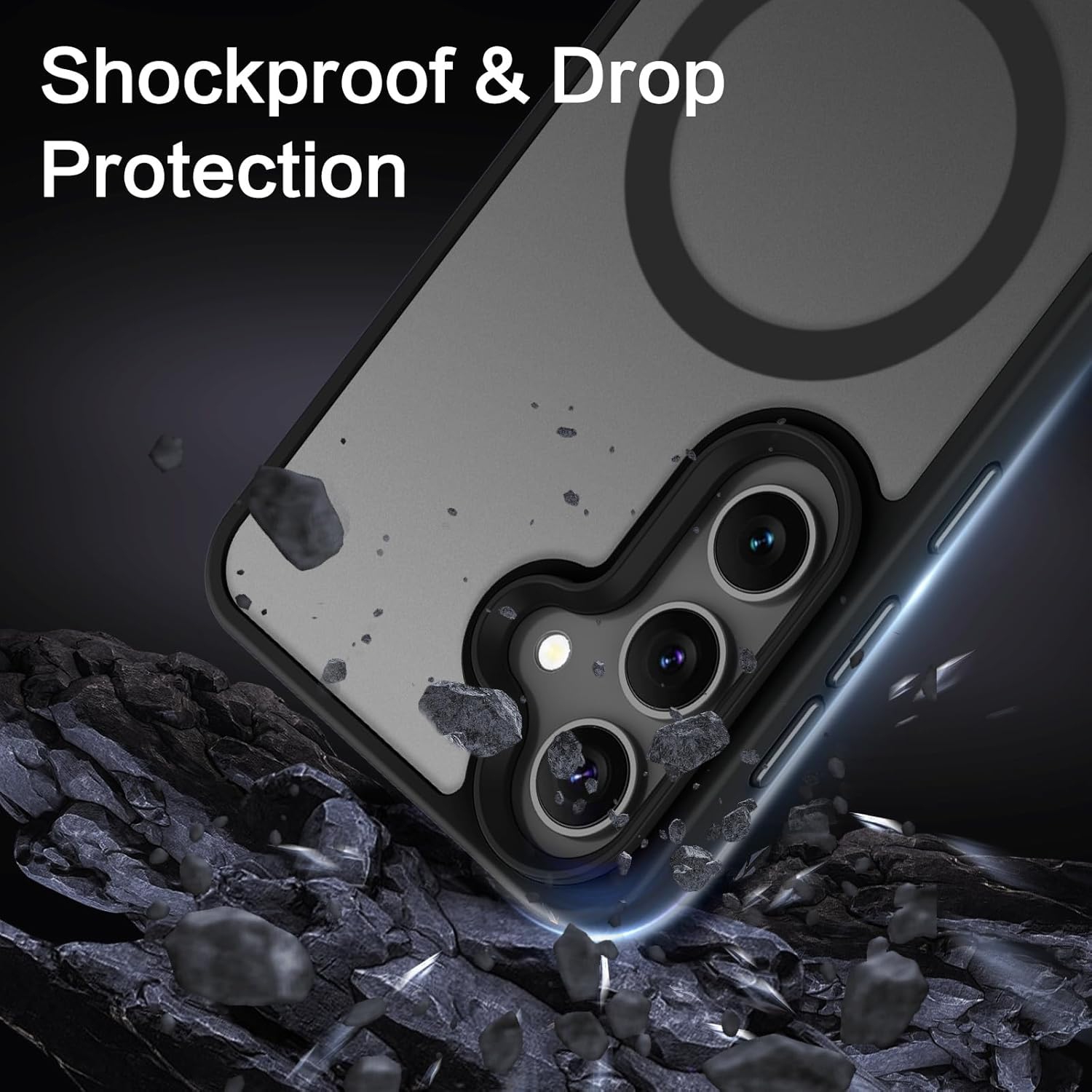 [CS] Étui magnétique en silicone mat avec MagSafe pour Samsung Galaxy S25/S24, gris