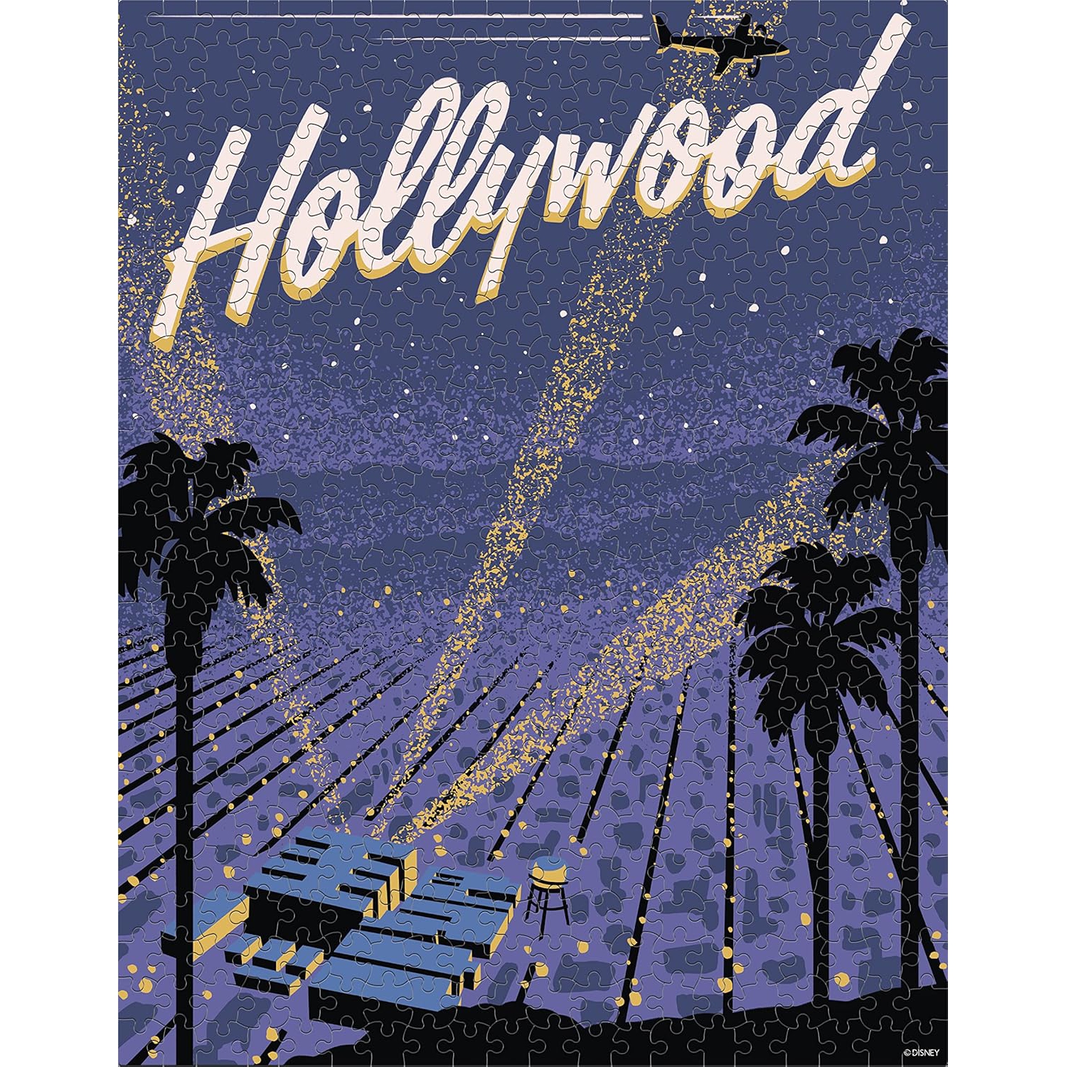 Ceaco – Ensemble de casse-têtes 5-en-1 édition limitée – Affiches en avion de Walt – Contient 5 casse-têtes Expo D23 de Disney – 300 pièces, (2) 500