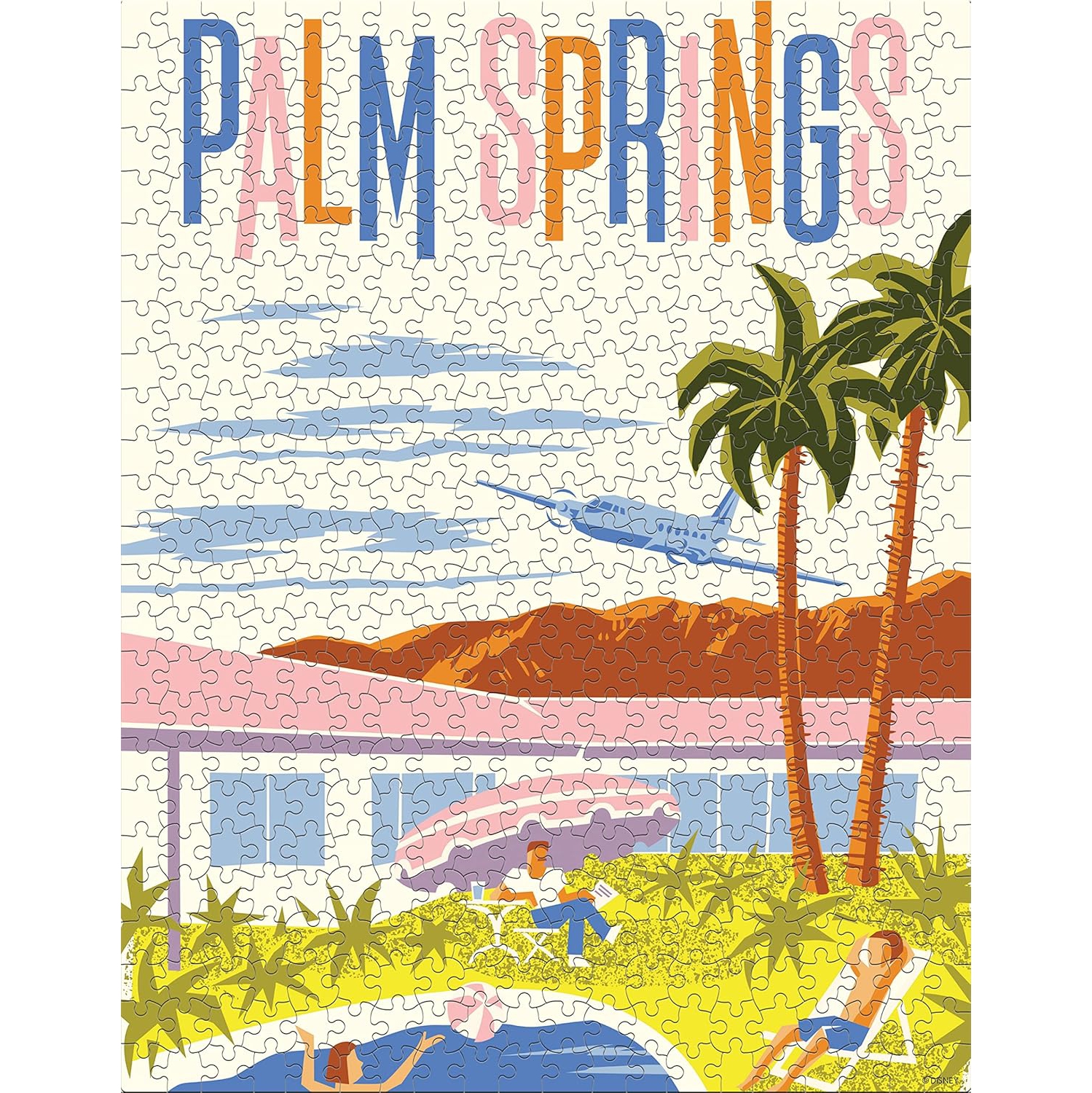 Ceaco – Ensemble de casse-têtes 5-en-1 édition limitée – Affiches en avion de Walt – Contient 5 casse-têtes Expo D23 de Disney – 300 pièces, (2) 500