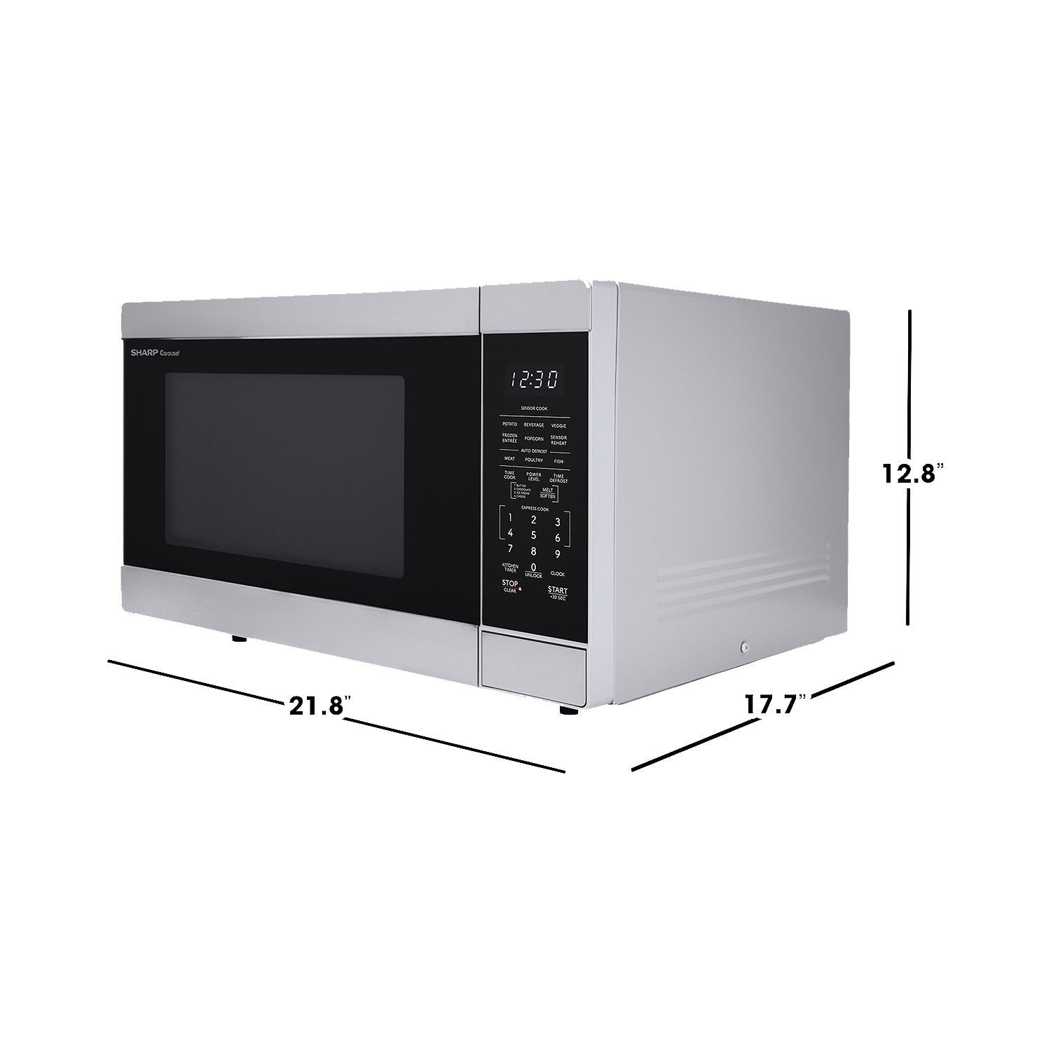 Four à micro-ondes 1,6 pi³ DE Sharp Four à micro-ondes de comptoir Carousel MD de 1100&nbsp;W avec technologie Inverter