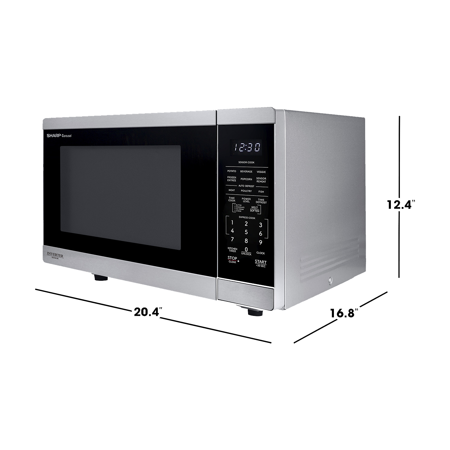 Four à micro-ondes 1,4 pi³ DE Sharp Four à micro-ondes de comptoir Carousel MD de 1100&nbsp;W avec technologie Inverter