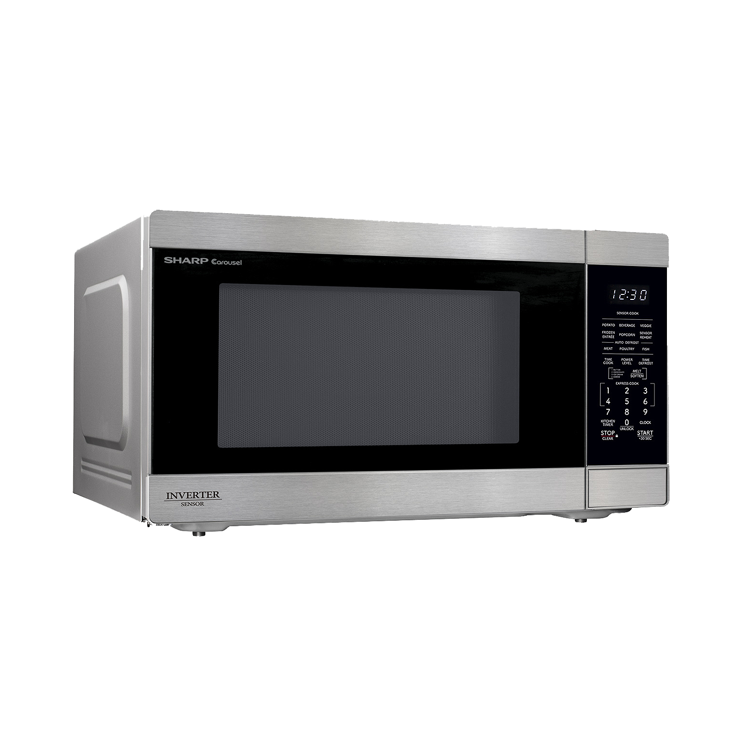 Four à micro-ondes 2,2 pi³ DE Sharp Four à micro-ondes de comptoir Carousel MD XL de 1200&nbsp;W avec technologie Inverter