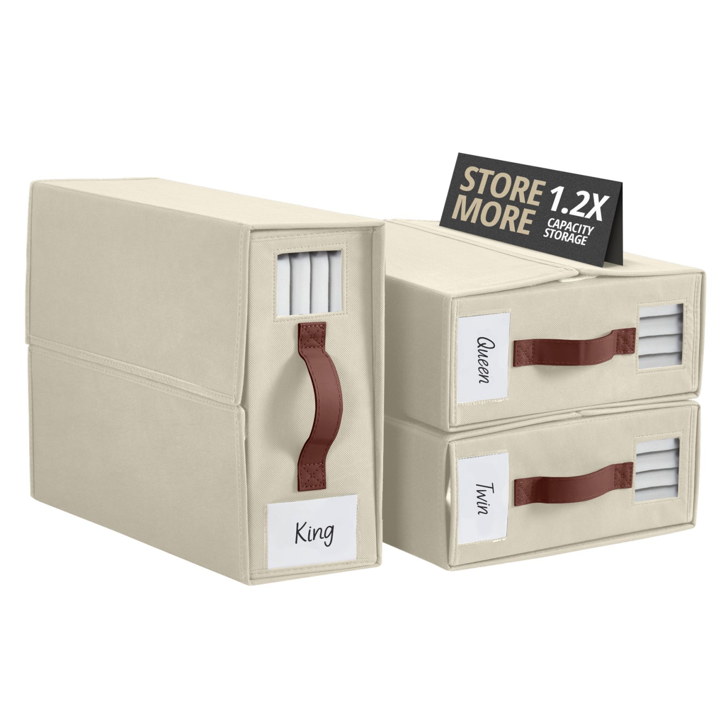 DECOMOMO Foldable Bed Sheet Organizers and Storage