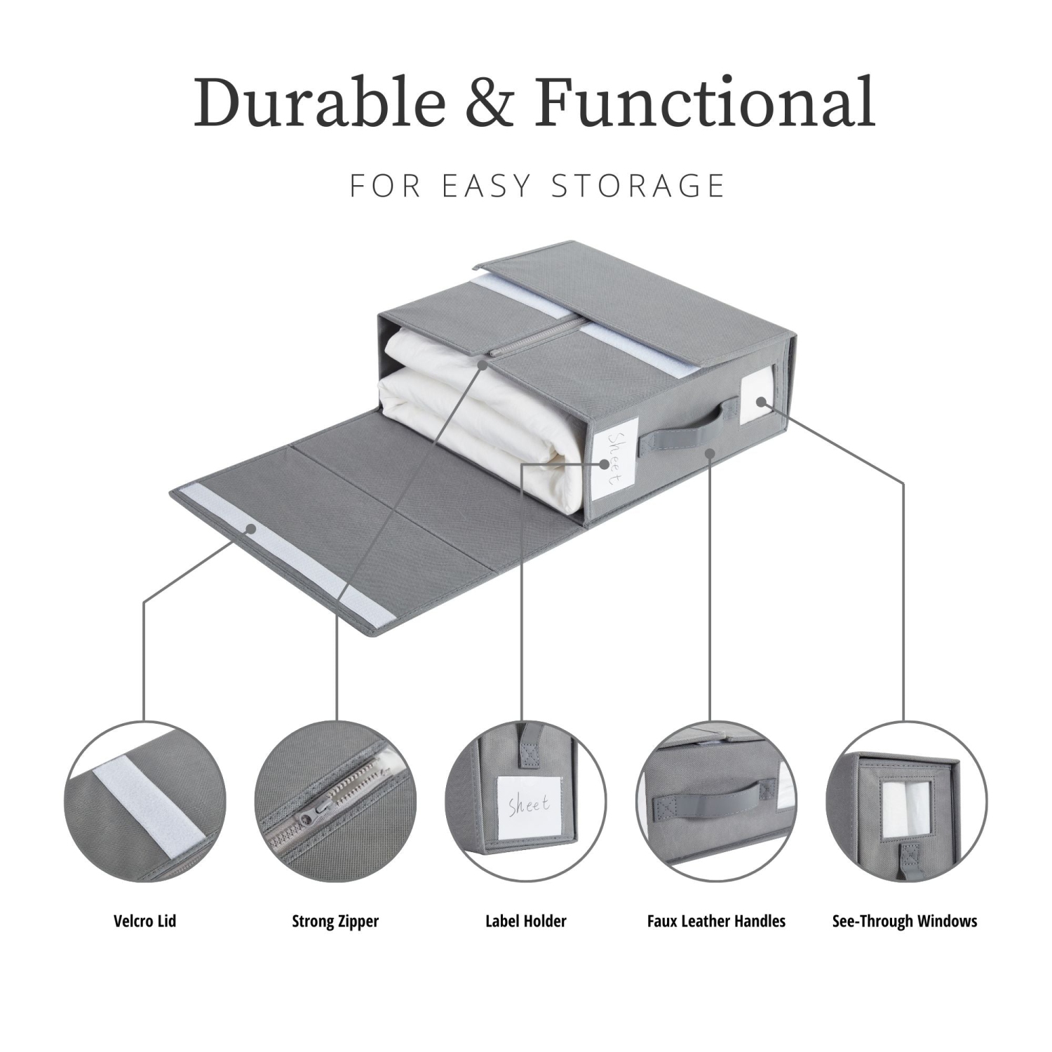 Rangement et rangement de draps pliables DECOMOMO