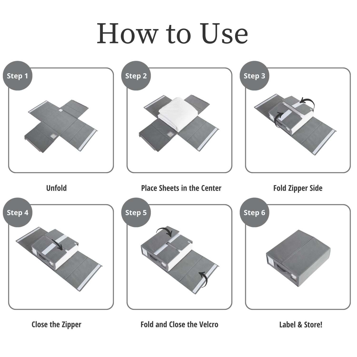 Rangement et rangement de draps pliables DECOMOMO