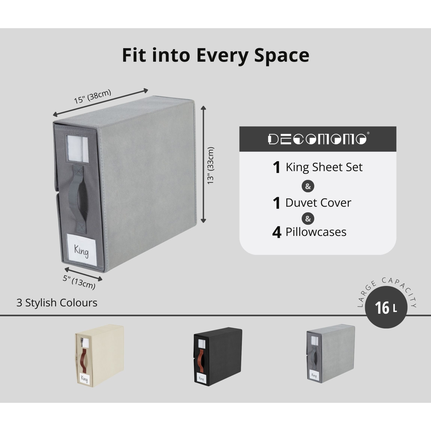 DECOMOMO Foldable Bed Sheet Organizers and Storage