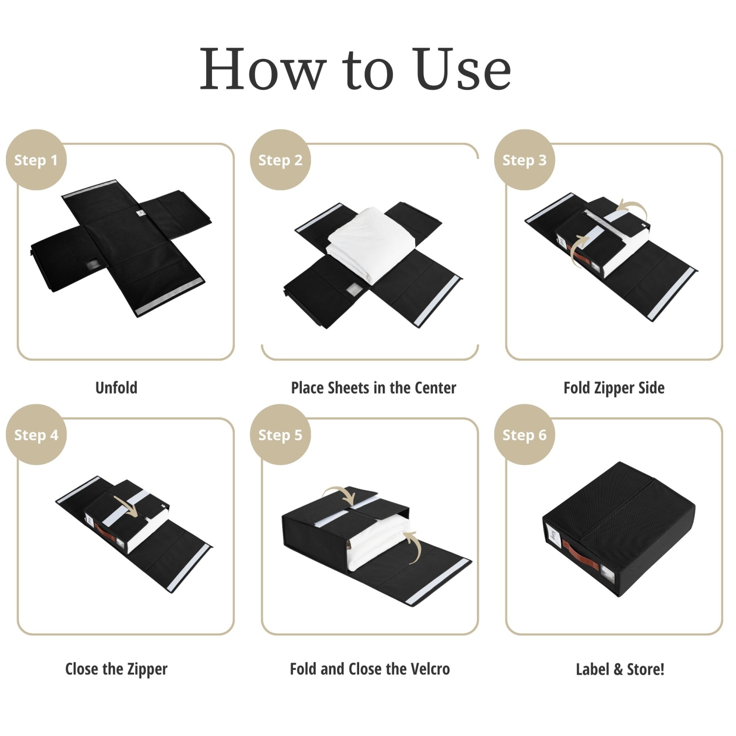 Rangement et rangement de draps pliables DECOMOMO