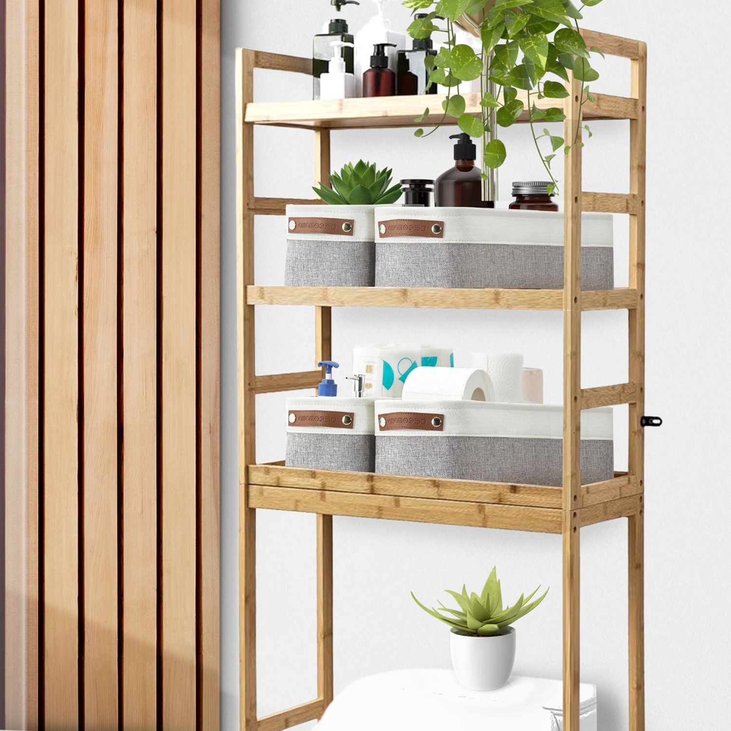 Petits paniers de rangement en tissu | Organisateurs de salle de bain | Organisateur de sous-vêtements avec poignées