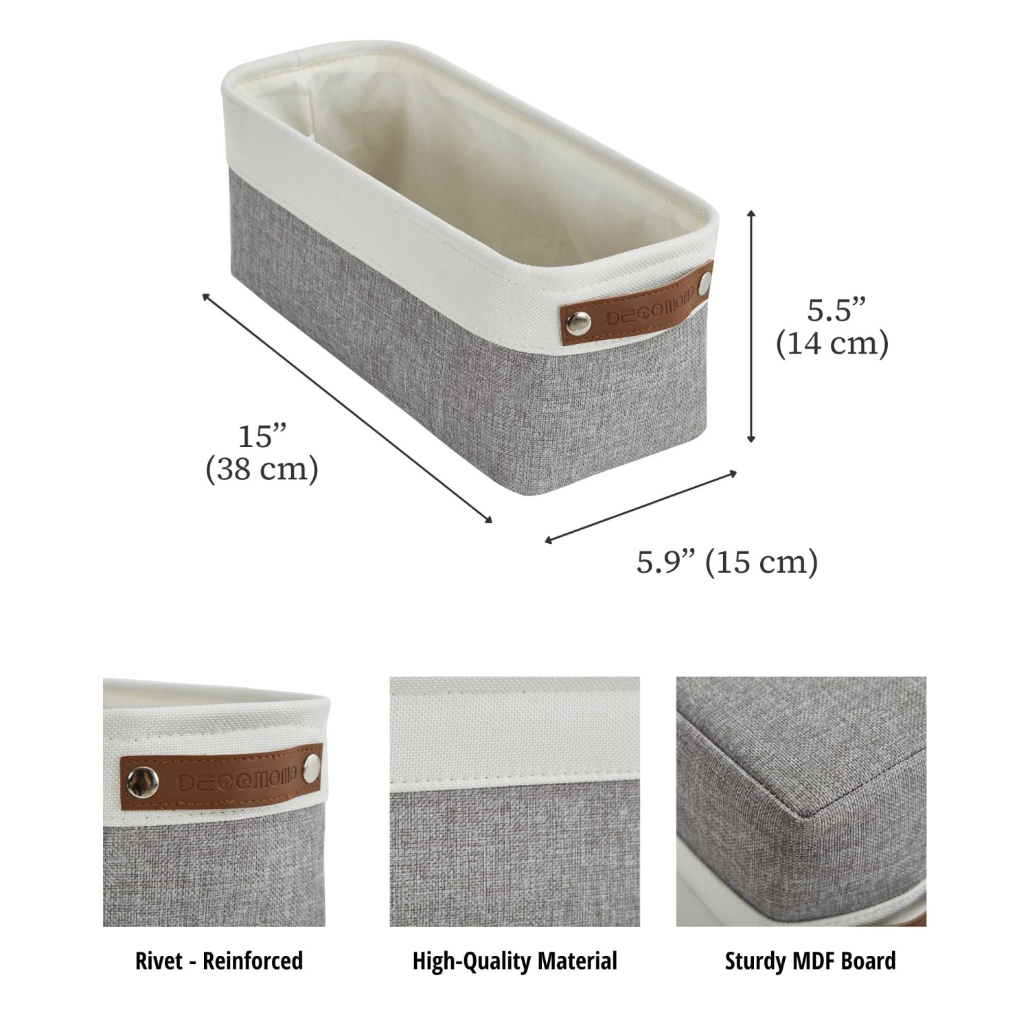 Petits paniers de rangement en tissu | Organisateurs de salle de bain | Organisateur de sous-vêtements avec poignées