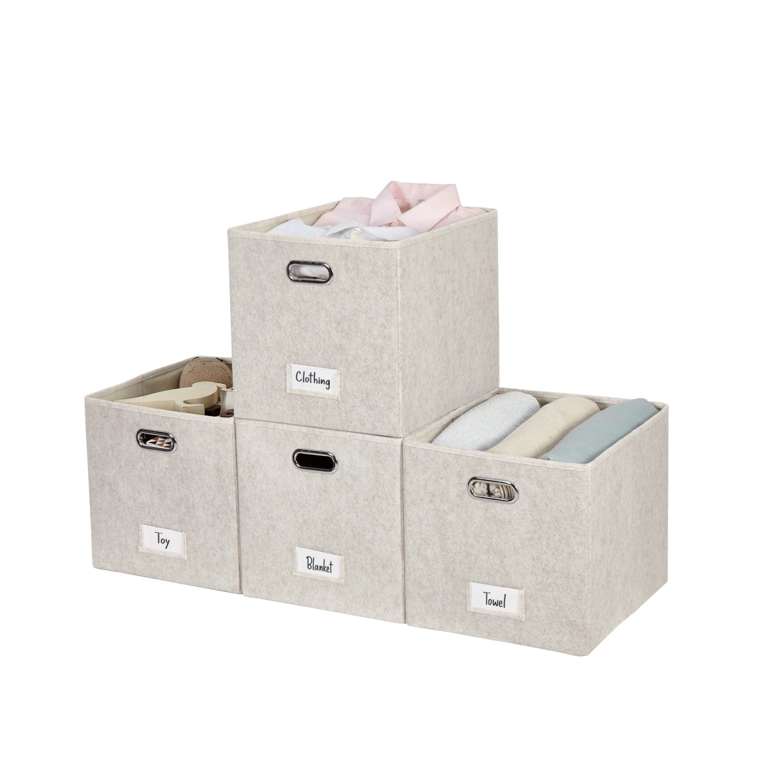 13x15 Kallax Storage Baskets | Storage Bin with Label Holder | Closet Organizers for Toy