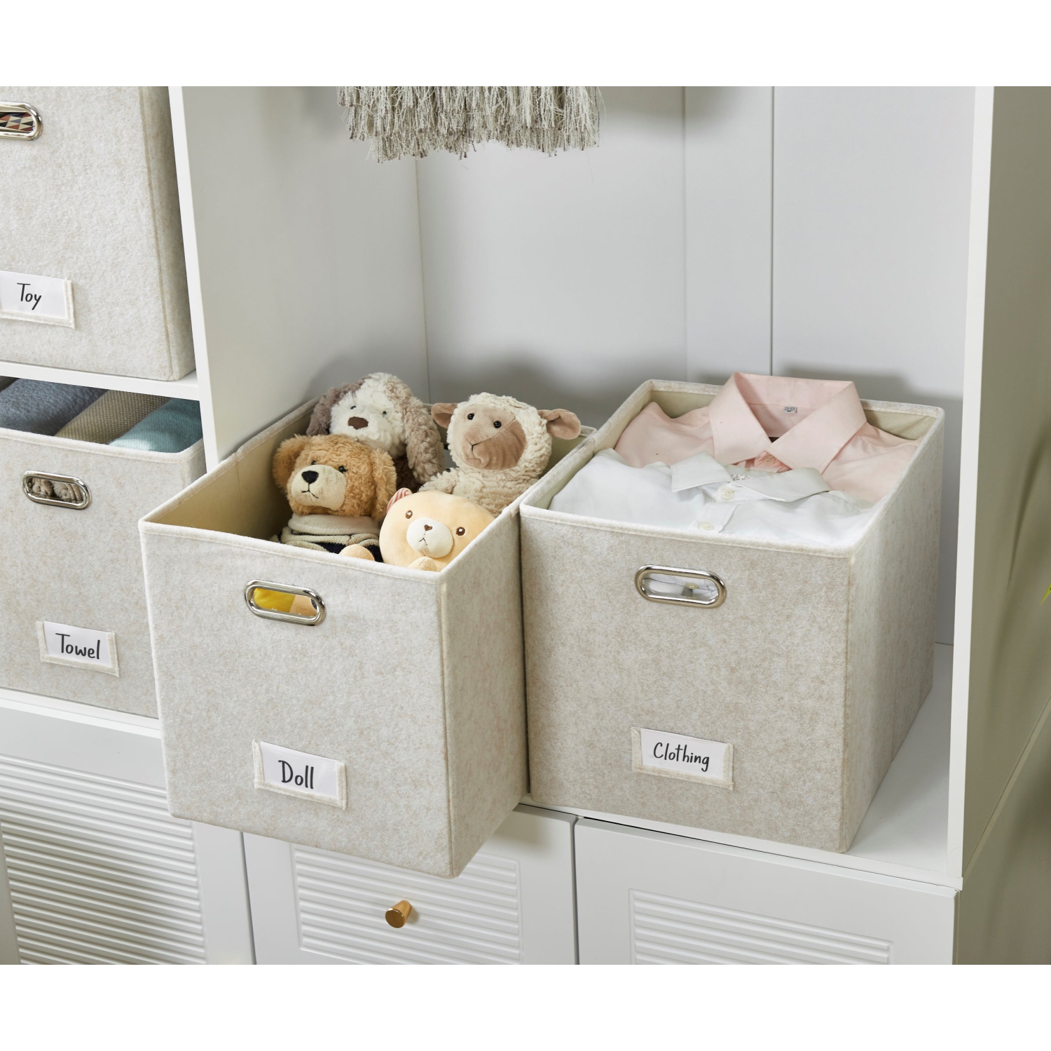 13x15 Kallax Storage Baskets | Storage Bin with Label Holder | Closet Organizers for Toy