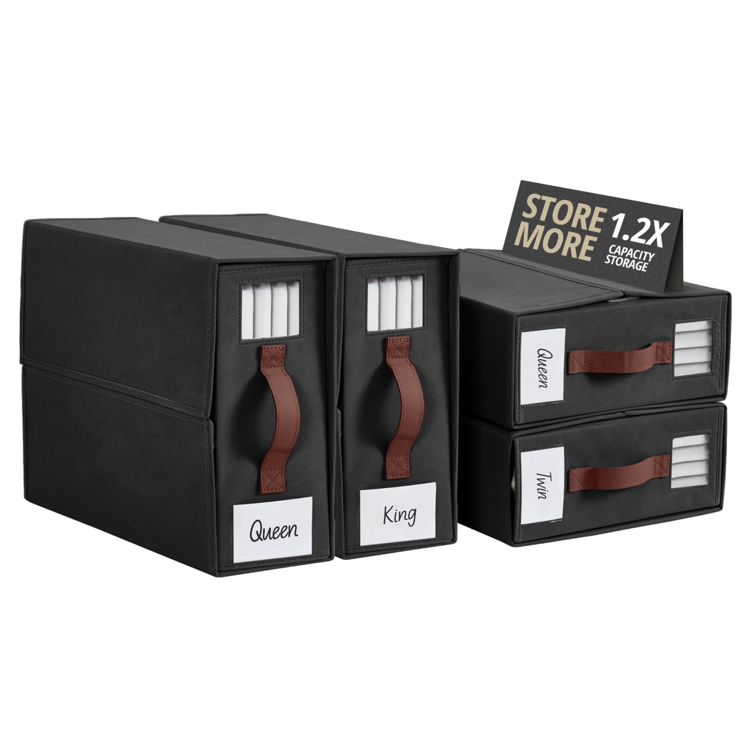 DECOMOMO Foldable Bed Sheet Organizers and Storage