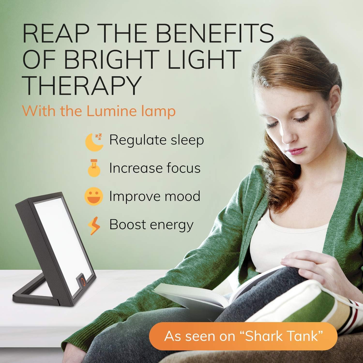 Circadian Optics Lumine Light Therapy Lamp - Full Spectrum Happy Light for Seasonal Winter Mood Changes