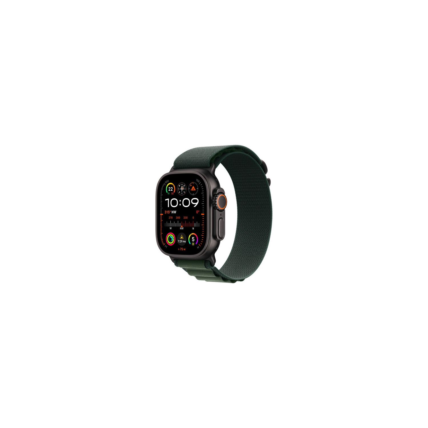 Open Box - Apple Watch Ultra 2 49mm Black Titanium Case with Dark Green Alpine Loop - Medium