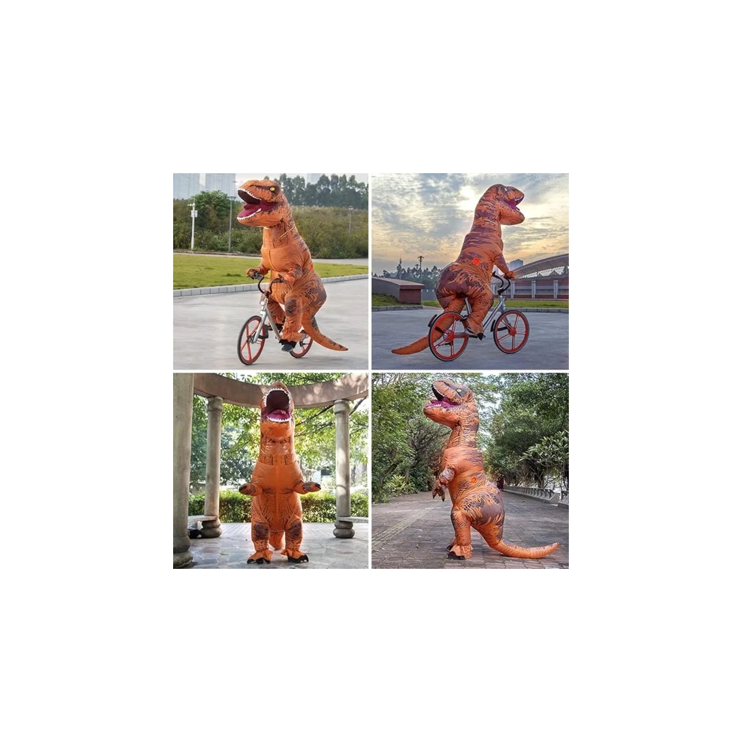 Costume de Trex gonflable de dinosaure – Robe de fantaisie d'Halloween pour adultes, costume gonflable amusant pour les fêtes