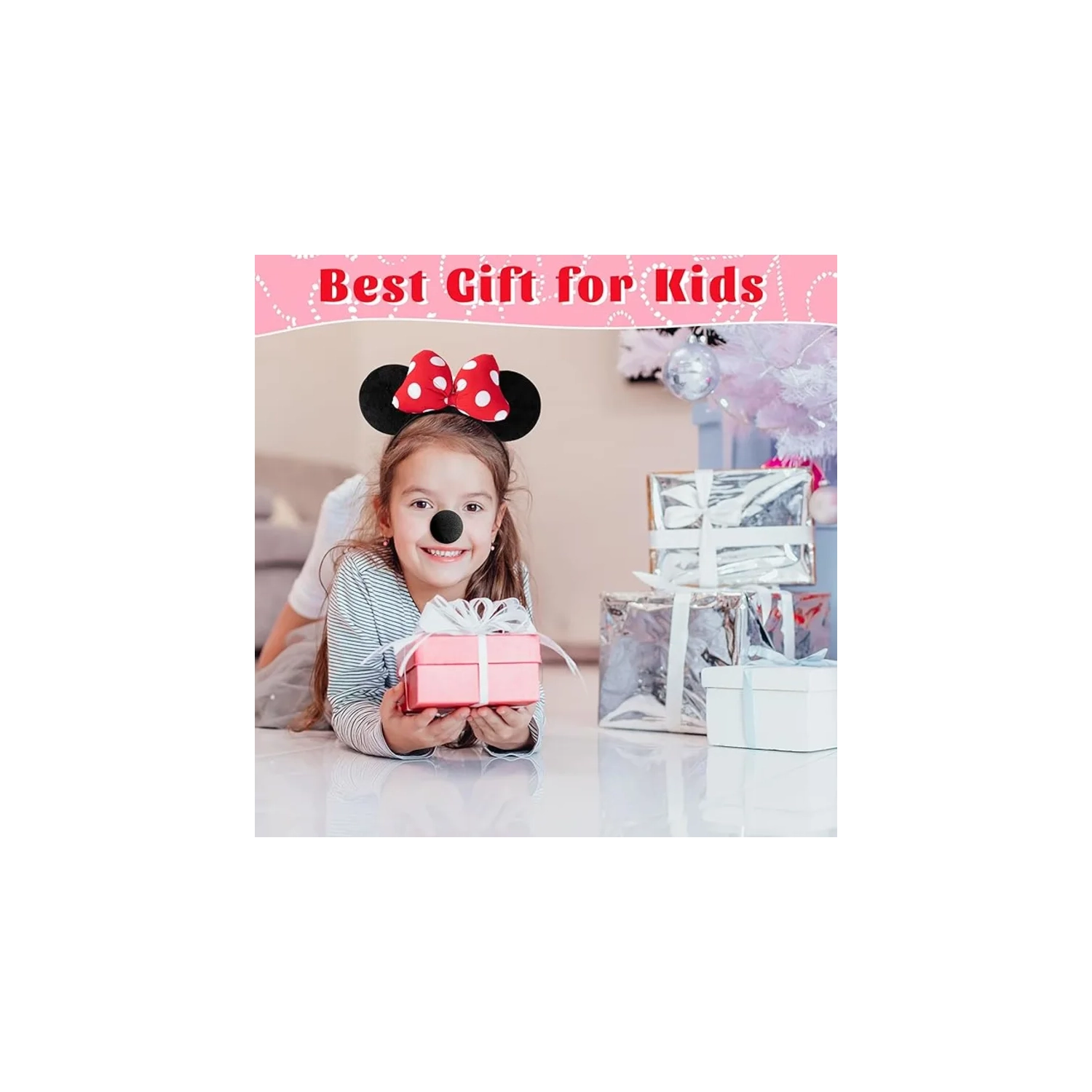 Accessoires de costume de souris Orgoue – Ensemble d'oreilles et de queue de souris pour femmes et filles adultes, parfait pour le costume d'Halloween