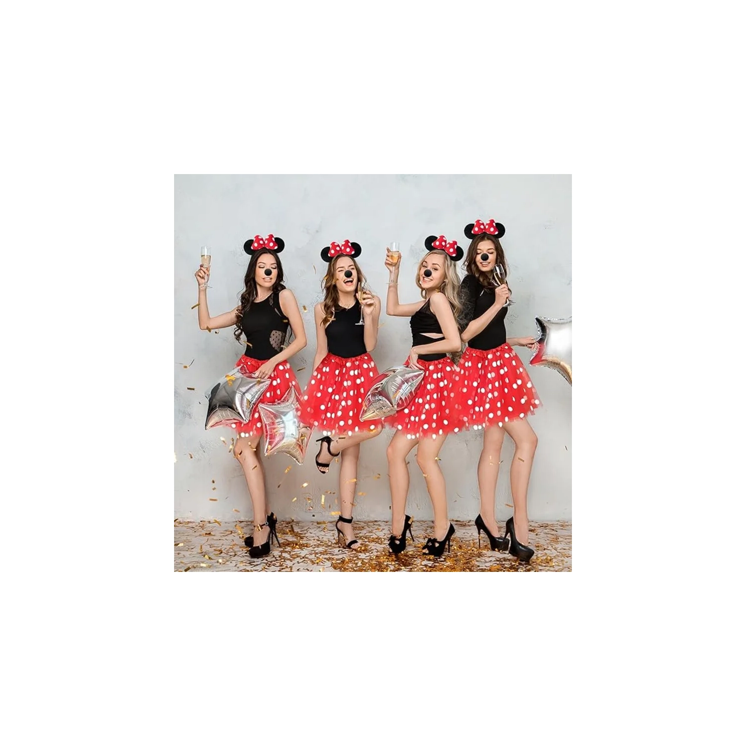 Accessoires de costume de souris Orgoue – Ensemble d'oreilles et de queue de souris pour femmes et filles adultes, parfait pour le costume d'Halloween