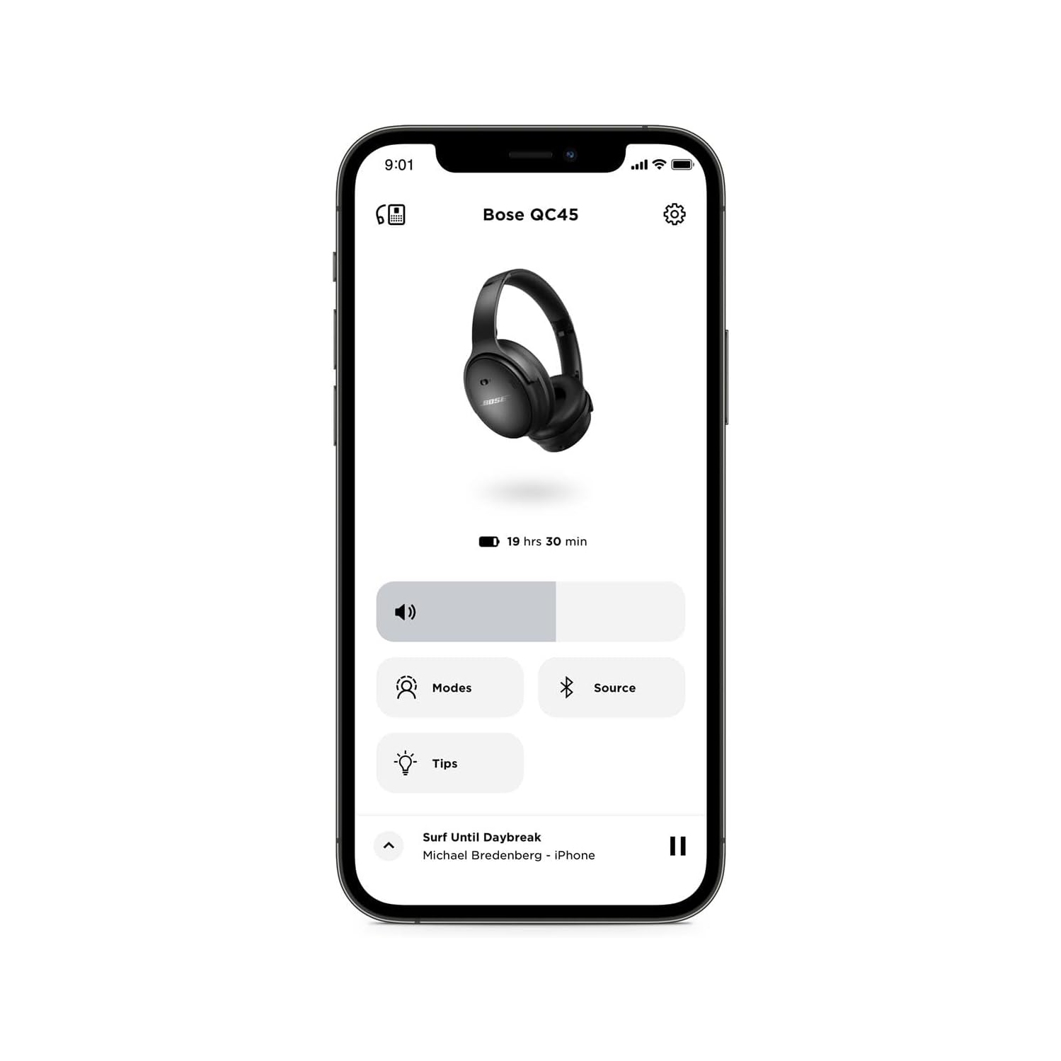 Casque d'écoute Bluetooth sans fil à suppression du bruit QuietComfort 45 de Bose avec microphone pour les appels téléphoniques – Triple noir