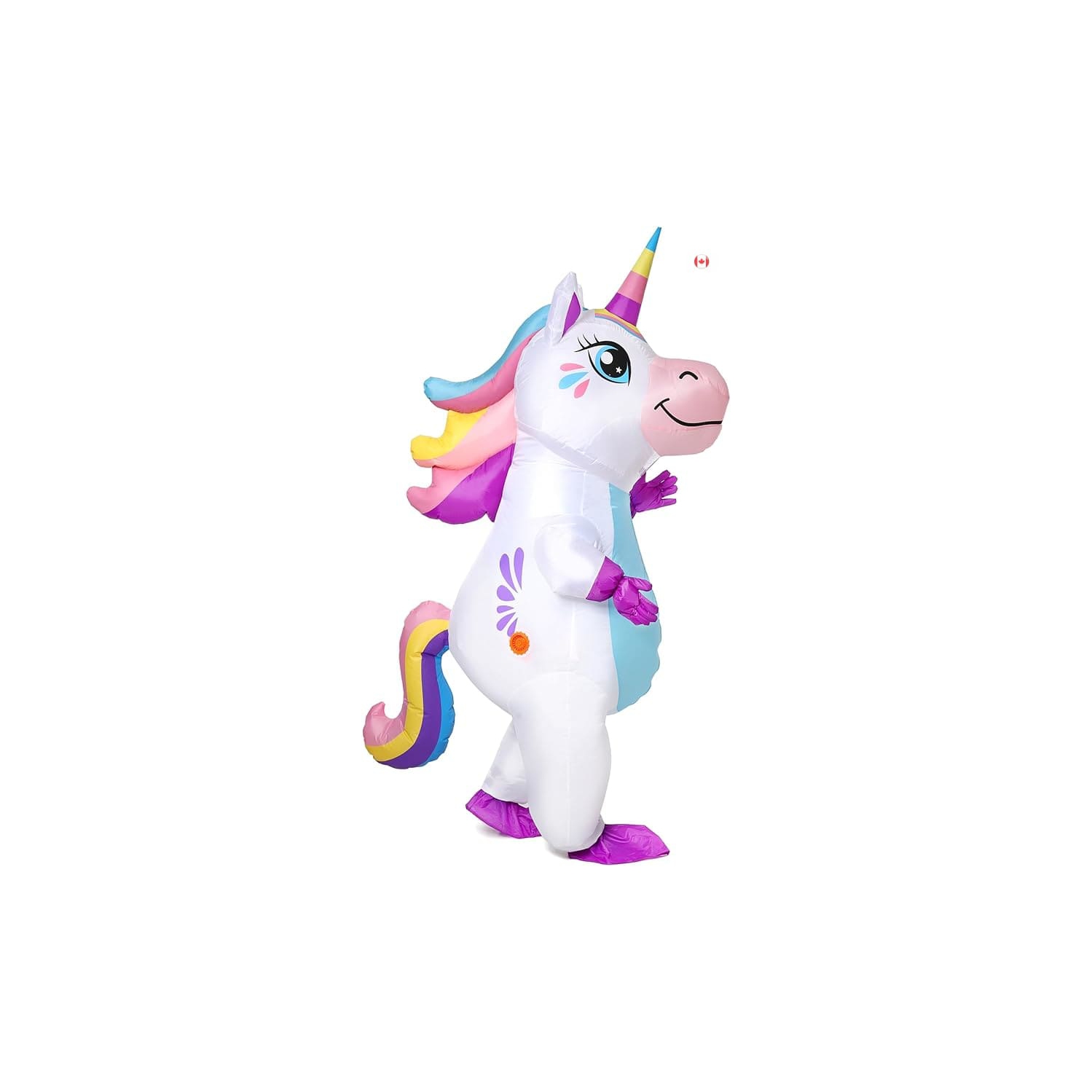 Costume gonflable de licorne pour adultes – Tenue d'Halloween pour tout le corps à enfiler pour les fêtes