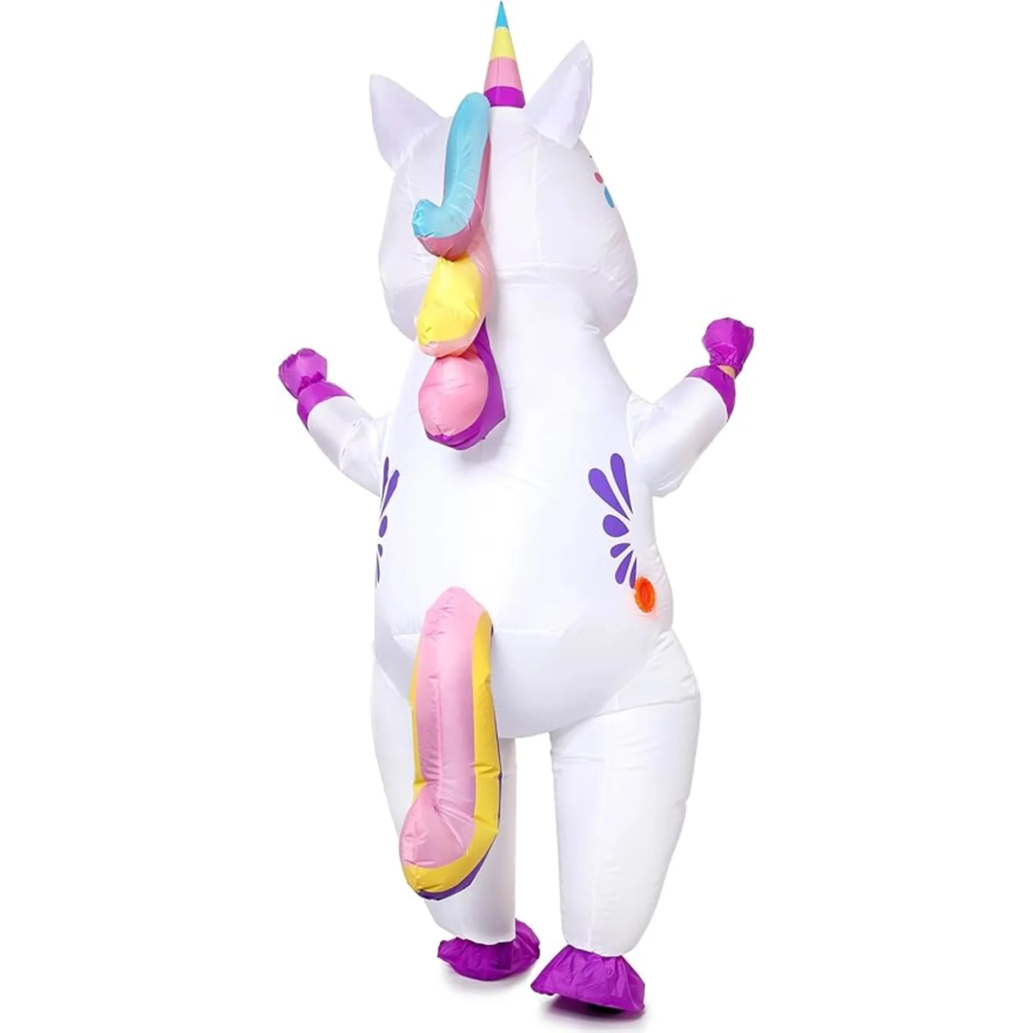 Costume gonflable de licorne pour adultes – Tenue d'Halloween pour tout le corps à enfiler pour les fêtes