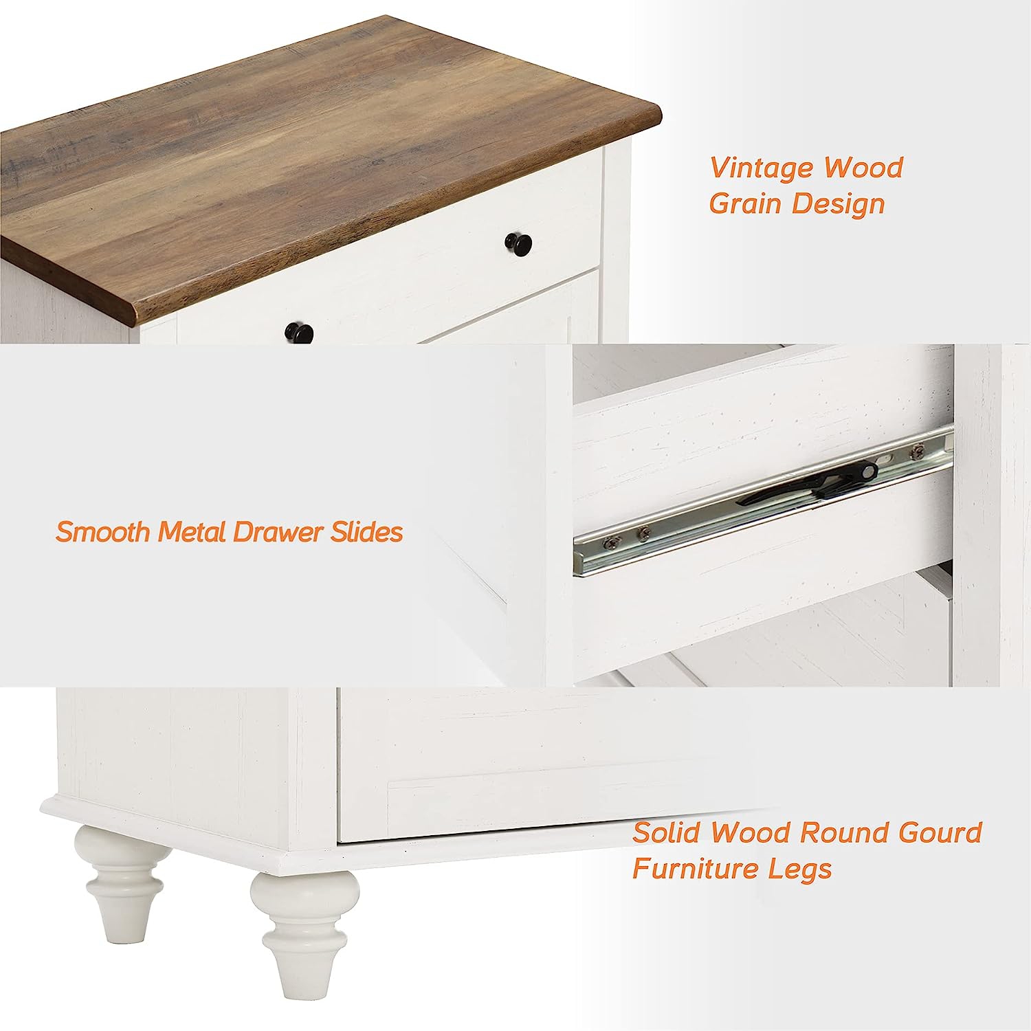 Commode WAMPAT pour chambre à coucher avec 6 tiroirs, commodes blancs pour enfants avec large commode de tiroirs pour salon, chambre de bébé, couloir