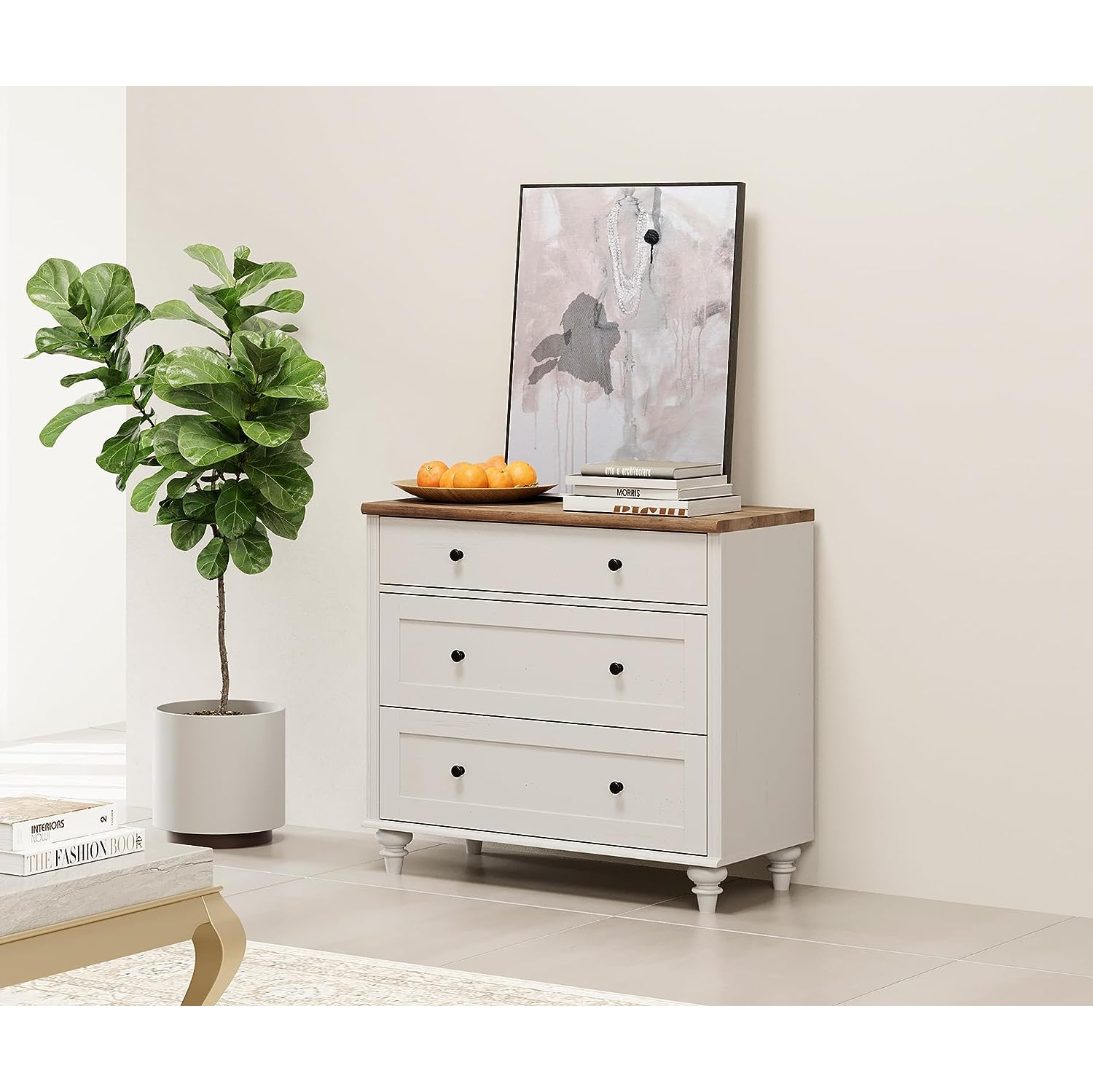 WAMPAT Dresser for Bedroom with 9 Drawers,White Kids Dressers with Wide Chest of Drawers for Living Room,Nursery,Hallway